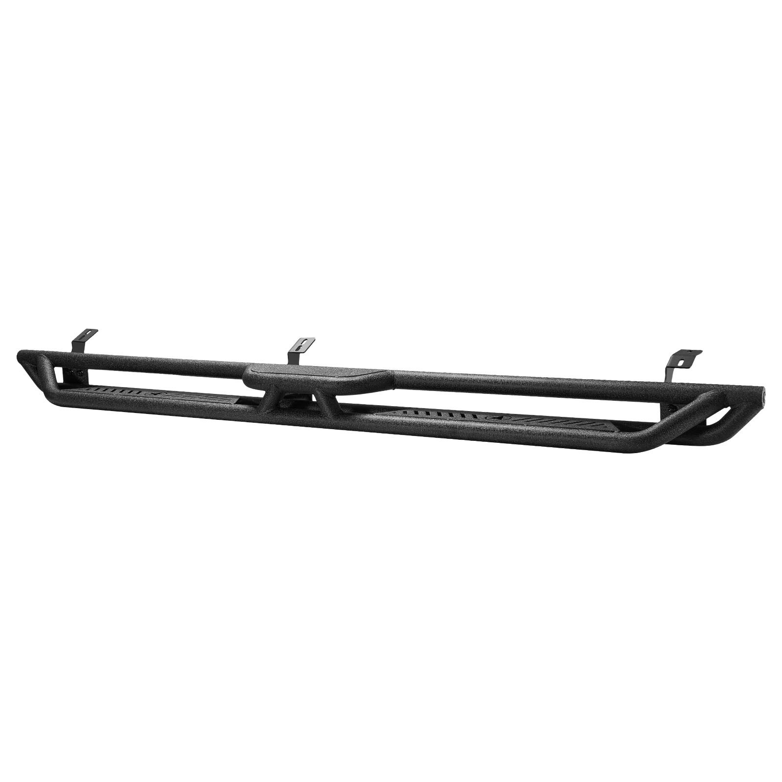 Running Boards, 6 Inches Side Steps Compatible With 2005-2023 Toyota Tacoma Double Cab, Black Carbon Steel Nerf Bars, 550 Lbs Load Capacity, Wide Non-Slip Hollow Surface With Rustproof Coating