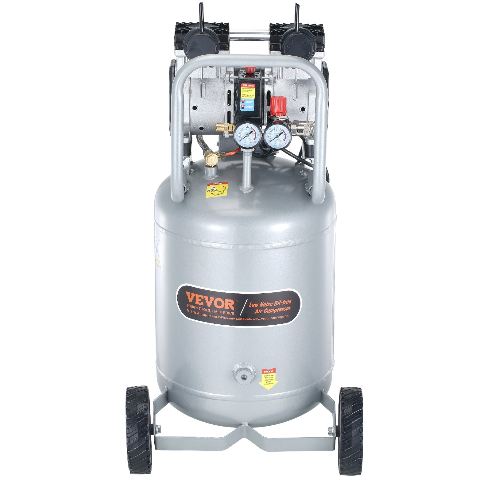 13 Gallon Air Compressor, 2HP 4.6 SCFM@90PSI Oil Free Air Compressor Tank, 66dB Ultra-Quiet Compressor For Tire Inflation, Auto Repair, Woodwork Nailing, Spray Painting (125PSI Max Pressure) - Image 1