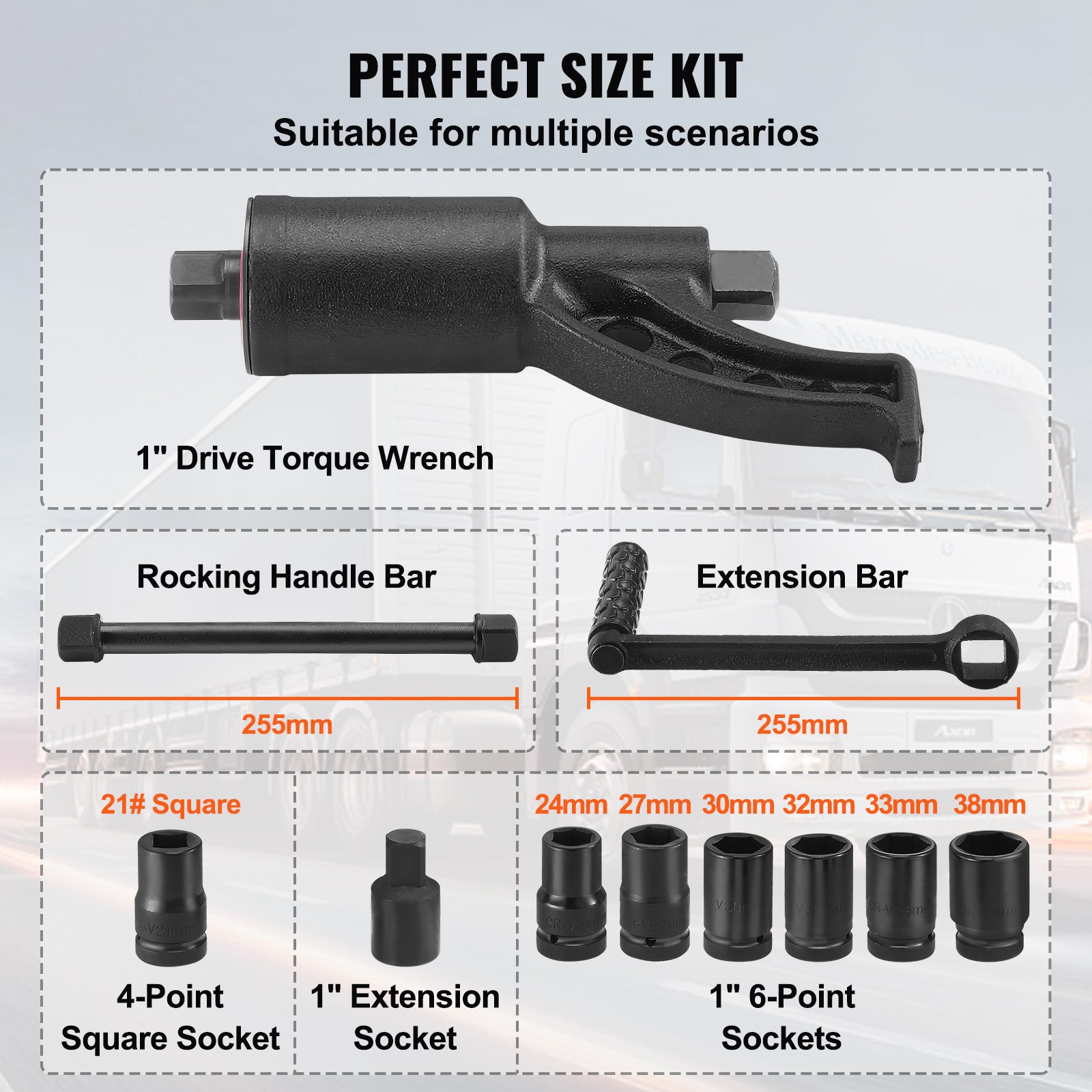 Torque Multiplier, 1 Inch Drive Lug Nut Wrench/Multiplier Heavy Duty Torque Multiplier Wrench Set, 1:64… image 3