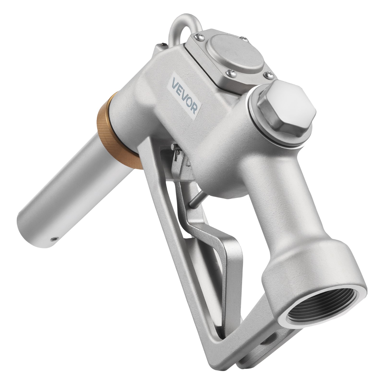 1.5 Inch Barb Automatic Fuel Nozzle With Swivel, Max Flow Rate 37 GPM, Auto Shut Off Diesel Gas Pump Nozzle With 3-Speed Trigger Lock & 1.5 Inch (OD=40 Mm) Spout For Gasoline, Diesel, Kerosene - Image 1