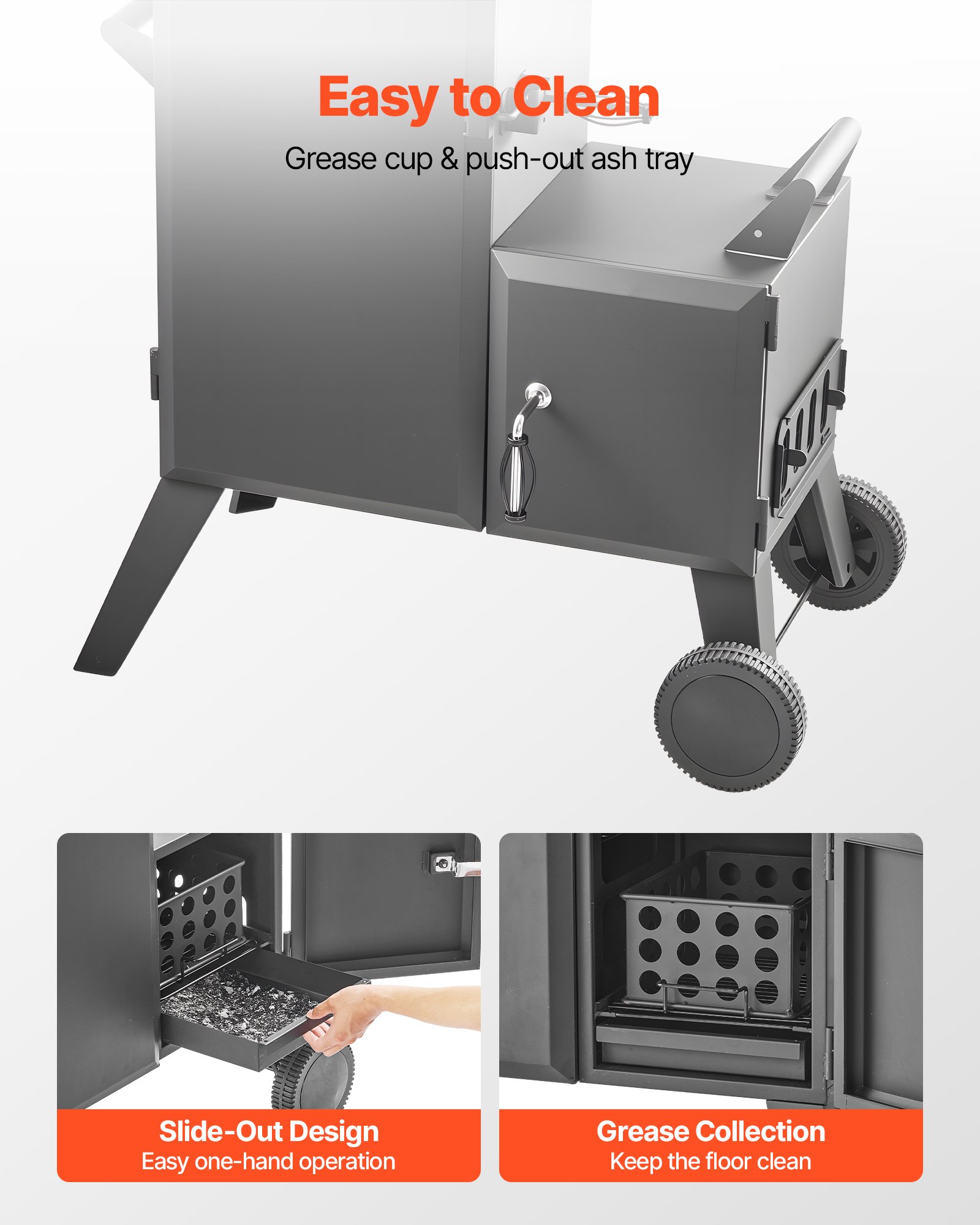 Charcoal Offset Smoker — Heavy-duty Steel BBQ Offset Smoker — photo 4