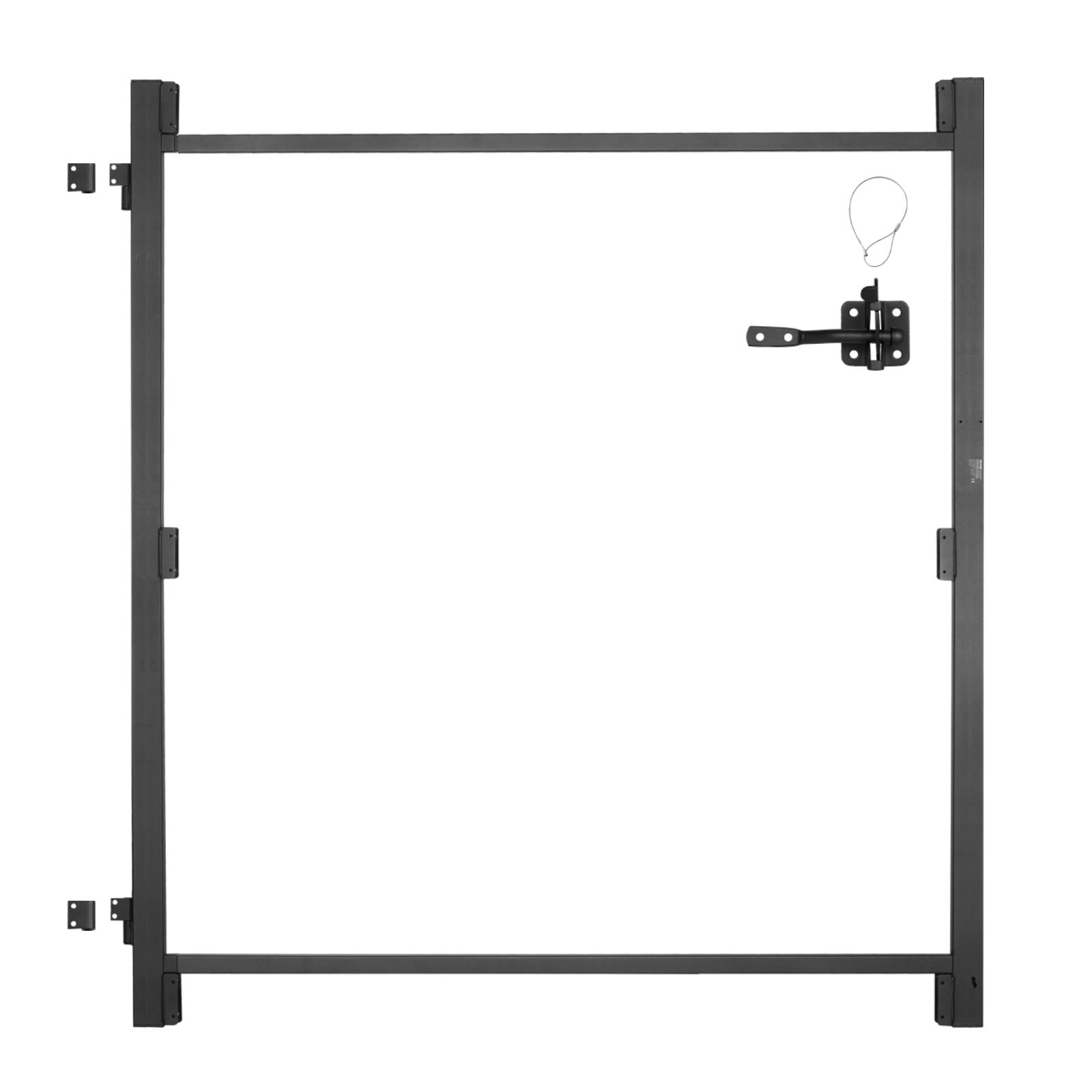 Gate Building Kit, Fits 36 To 60 In Wide Openings, Up From 6 To 7 Ft High Fence, Adjustable Gate Building Kit, Anti Sag Full Gate Frame Kit With Latch Lock And Screws, For Wooden Fence, Iron
