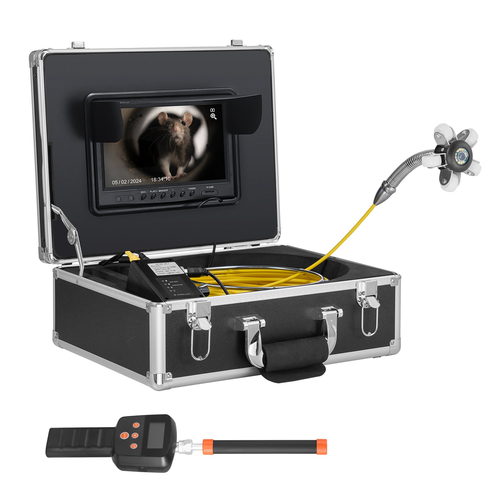 Sewer Camera With 512Hz Locator, 165 Ft/50 M, 9" Drain Inspection Camera With...