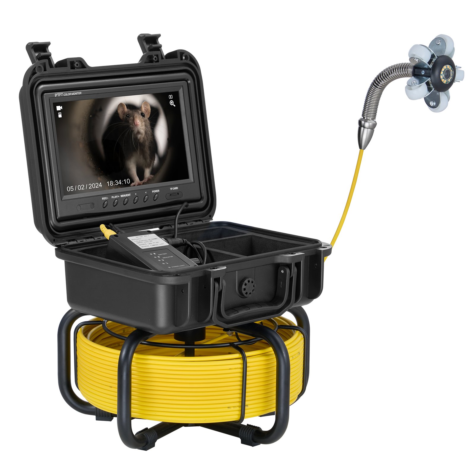 Sewer Camera, 98 Ft/30m, Self-Leveling Drain Inspection Camera With 9" 1080P HD...