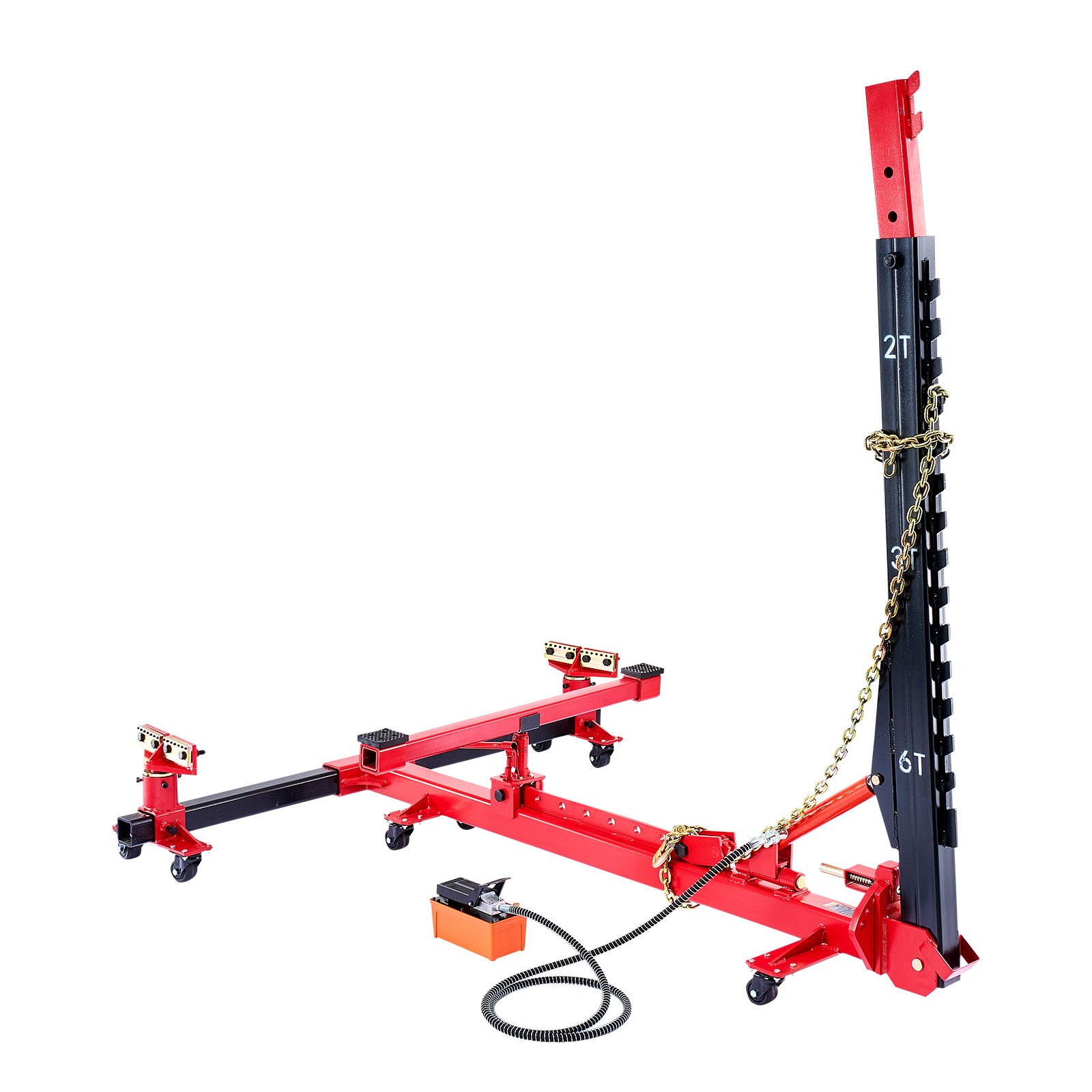 Auto Body Frame Puller Straightener, 6T Tension Car Body Repair Equipment With 3T Airbag Jack & 6000PSI Hydraulic Foot Pump, Include 16 Straightening Tools, For Auto Repair Shop Sedan SUV Pickup - Image 1