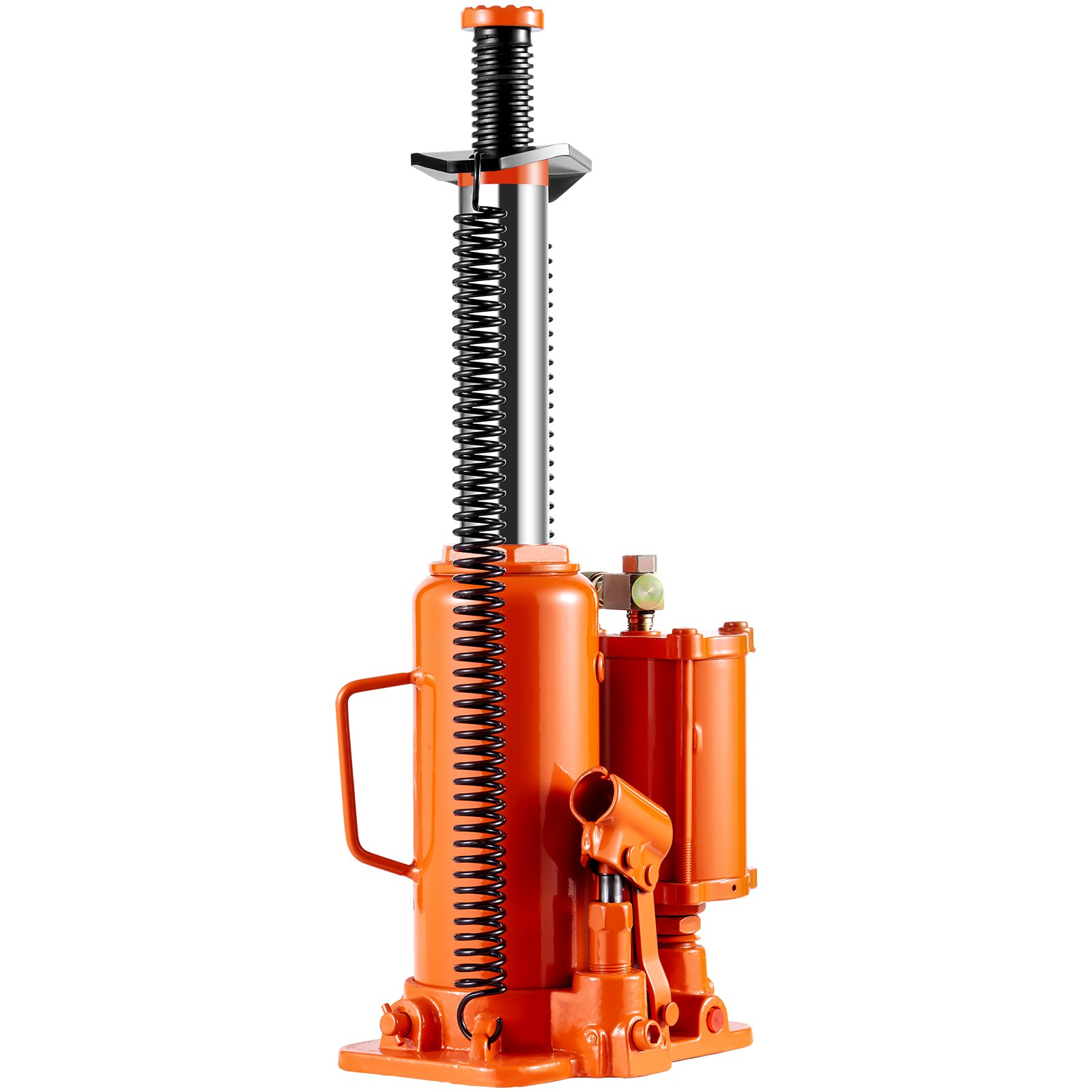 Air Hydraulic Bottle Jack, 12 Ton/26455 Lbs Pneumatic Hydraulic Bottle Jack With 10.43''-19.88'' Lifting Range & Manual Hand Pump, For Pickup, Truck, RV, Auto Repair, Industrial Engineering - Image 1
