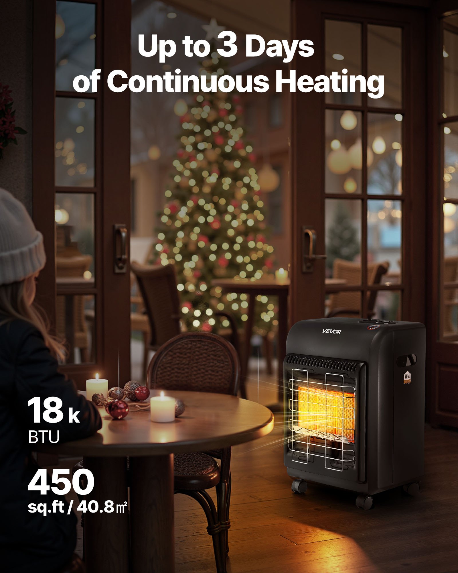 Propane Heater — 6000 to 18000 BTU Propane Cabinet Heater with 3 — photo 2