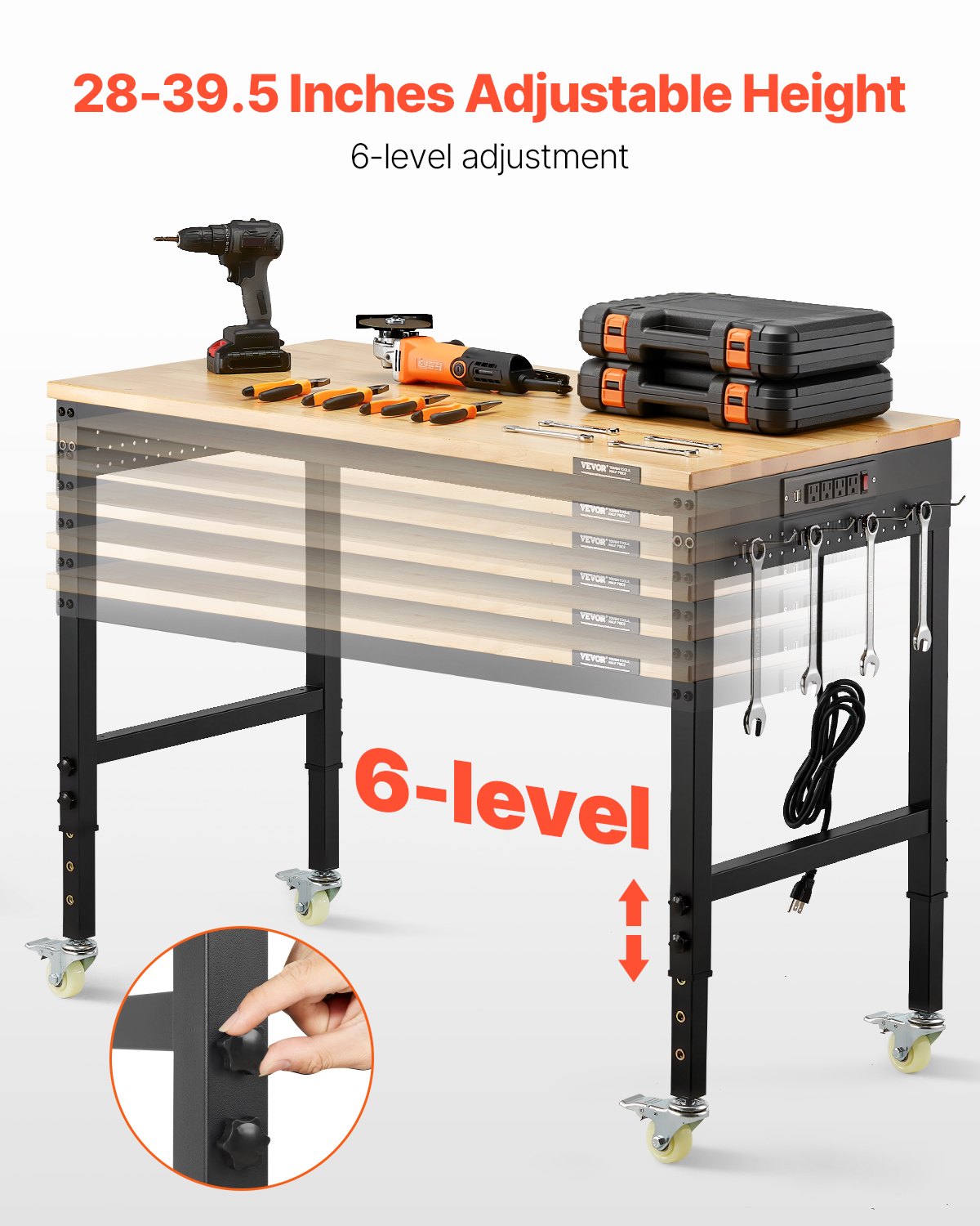 48-Inch Adjustable Workbench β 2000 Lbs Load β photo 3