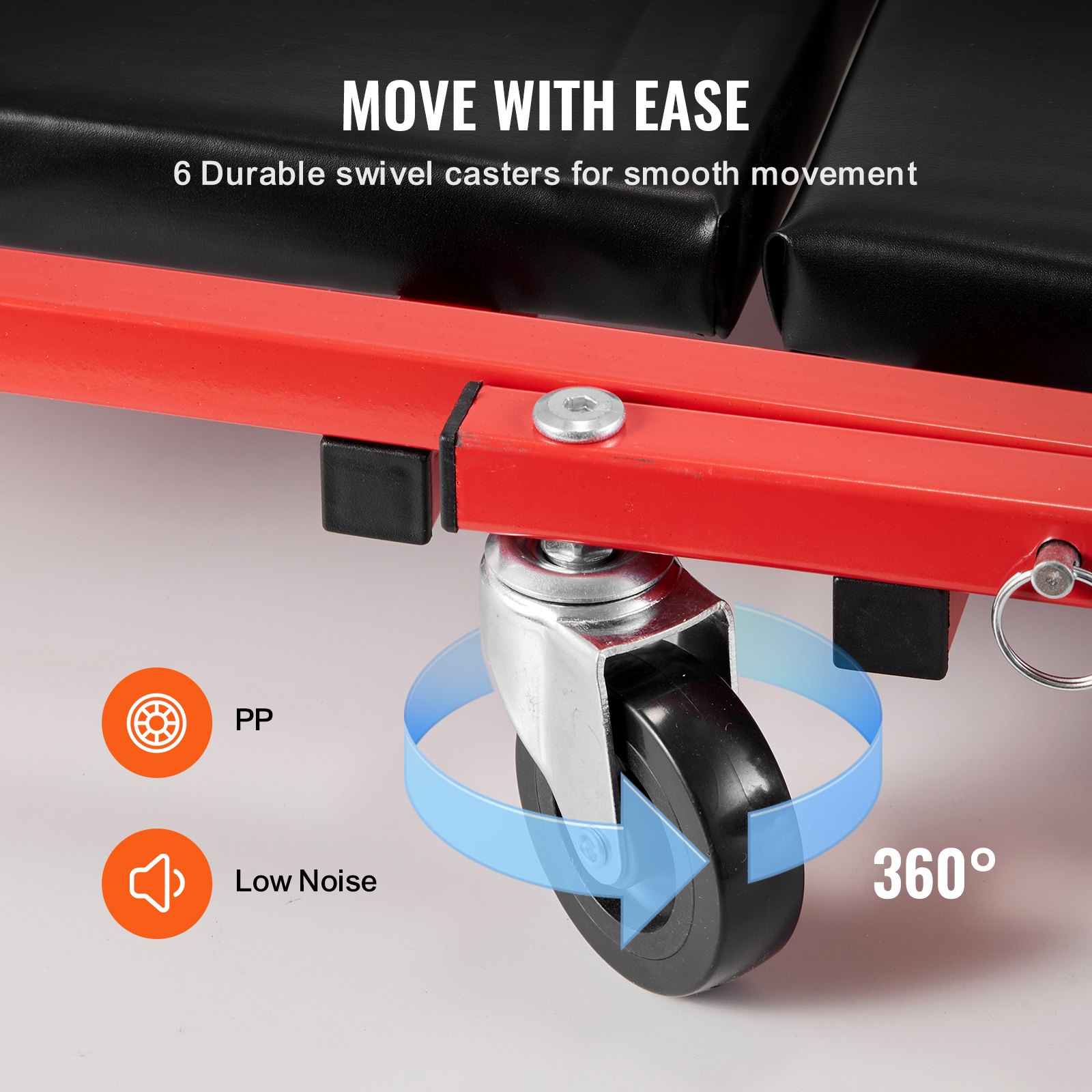 36 In Foldable Z Garage Creeper Mechanic Creeper Stool 300 Lbs Capacity image 5