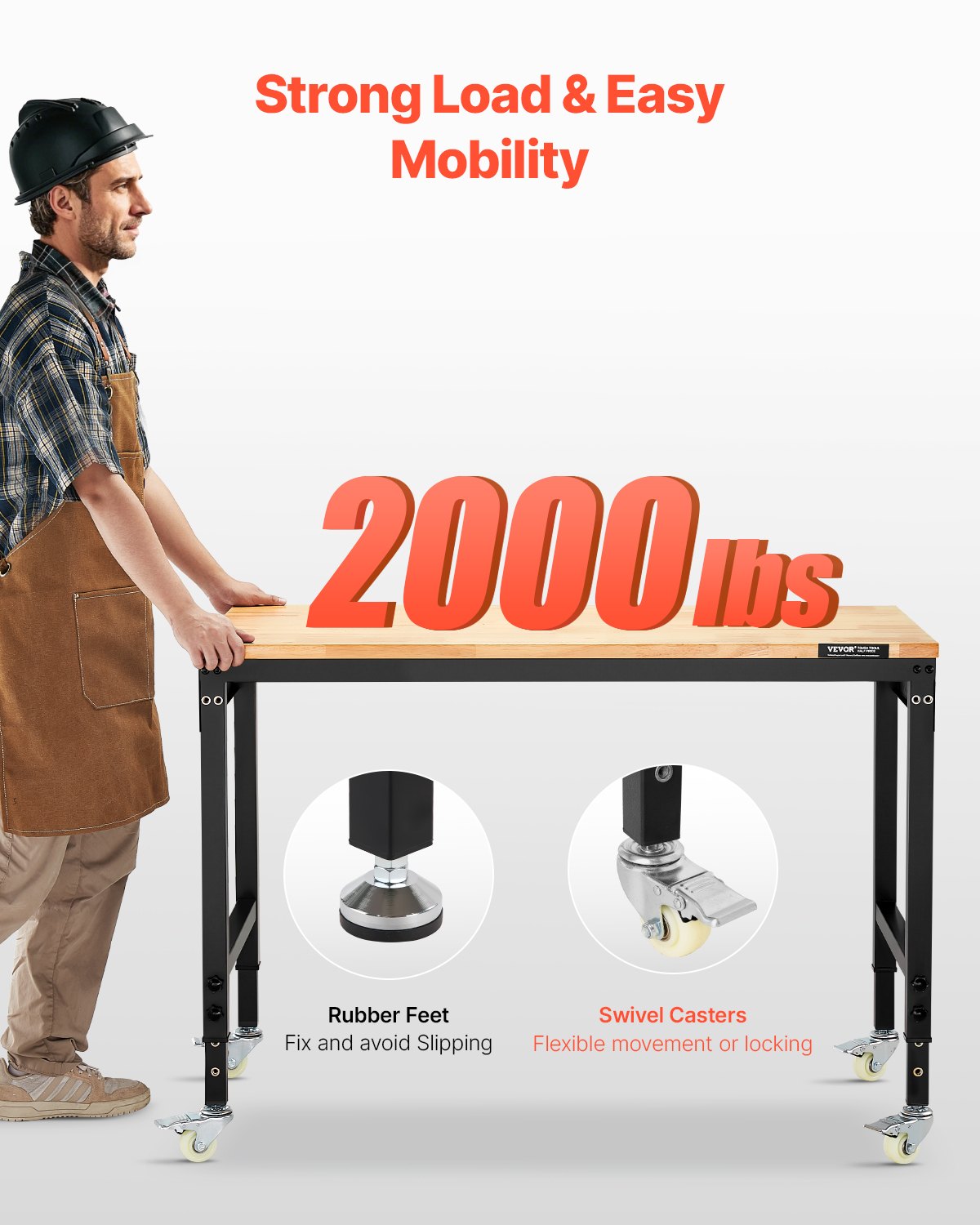 48-Inch Adjustable Workbench β 2000 Lbs Load β photo 2