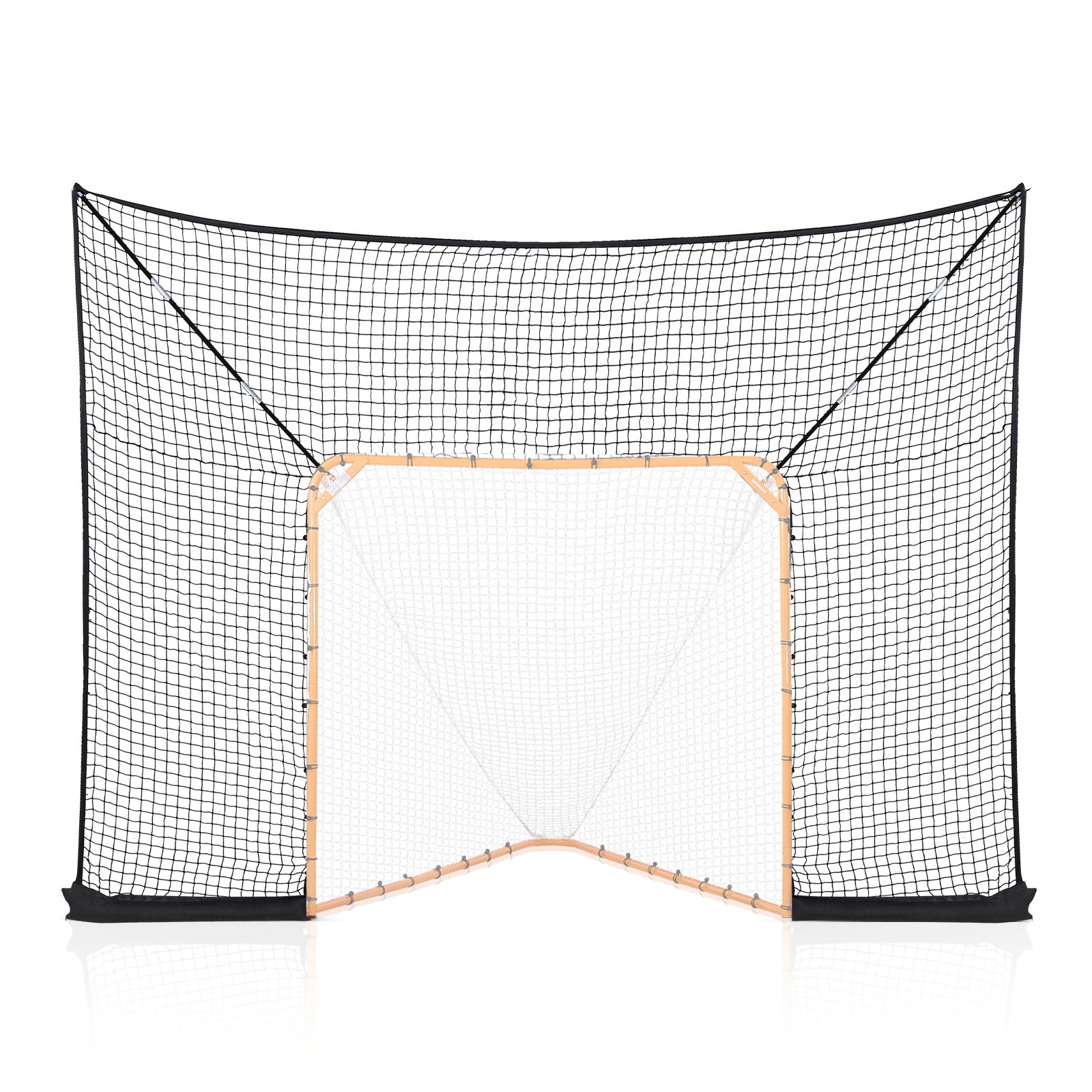 Hockey And Lacrosse Goal Backstop, 12x9 Ft Lacrosse Net With Extended Coverage, Quick Easy Setup Complete Accessories Training Net, Backyard Lacrosse Equipment, For Youth Adult (NET ONLY) - Image 1
