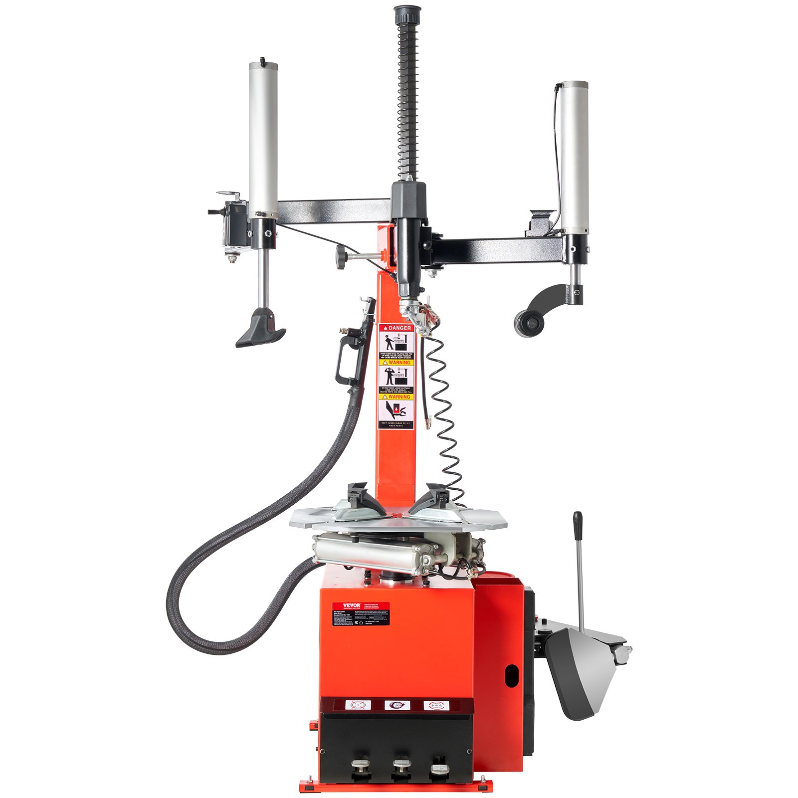Tire Changer Machine, 1.5HP Copper Motor, Durable Tire Changer With Air Pressure Gauge & Pneumatic Assist Arm, Pedal Operated Tire Changer With Thickened Chuck, Fit For Sedan/SUV/Pickup Truck