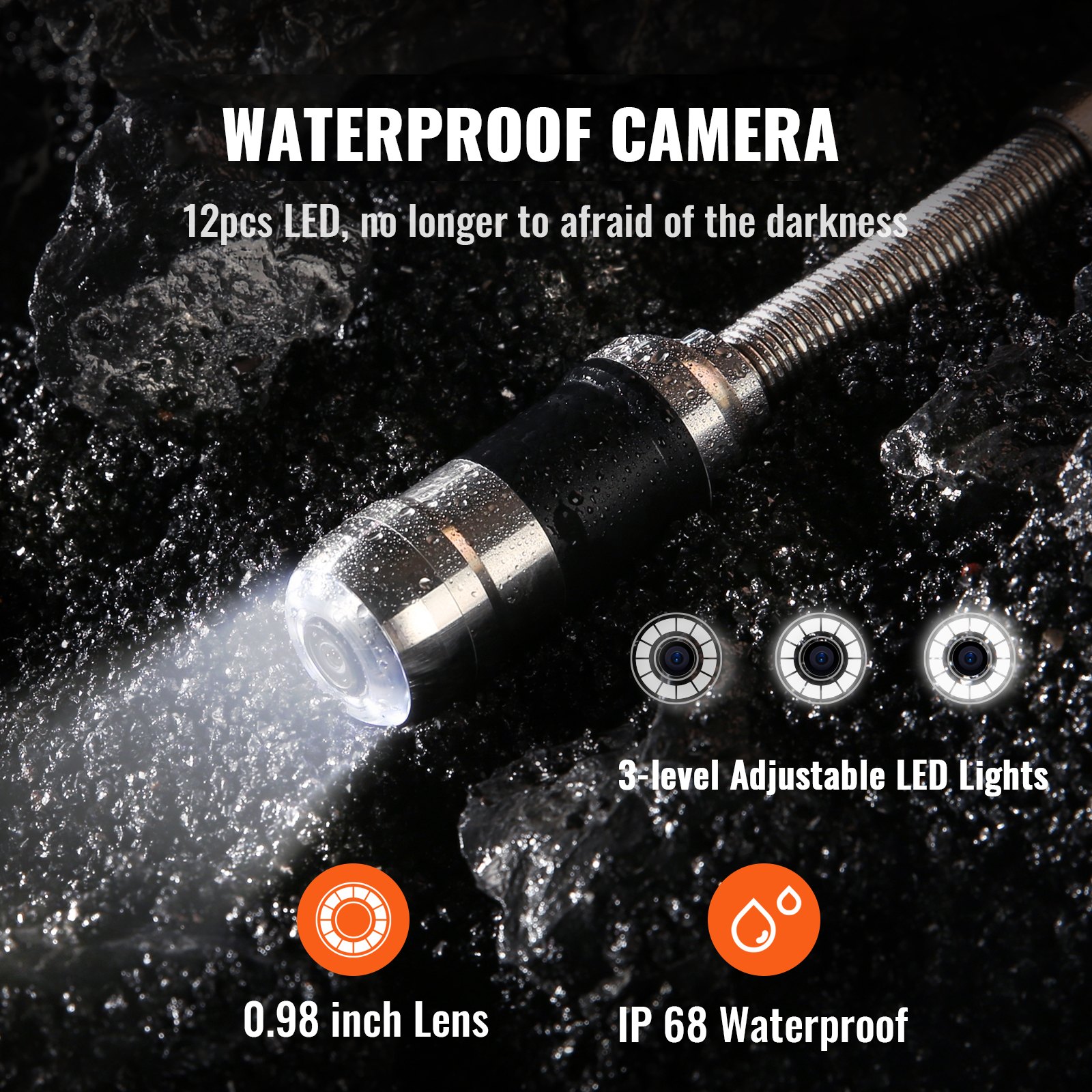 Sewer Camera, 165 Ft/50 M, 7" Screen Pipeline Inspection Camera With DVR... 4