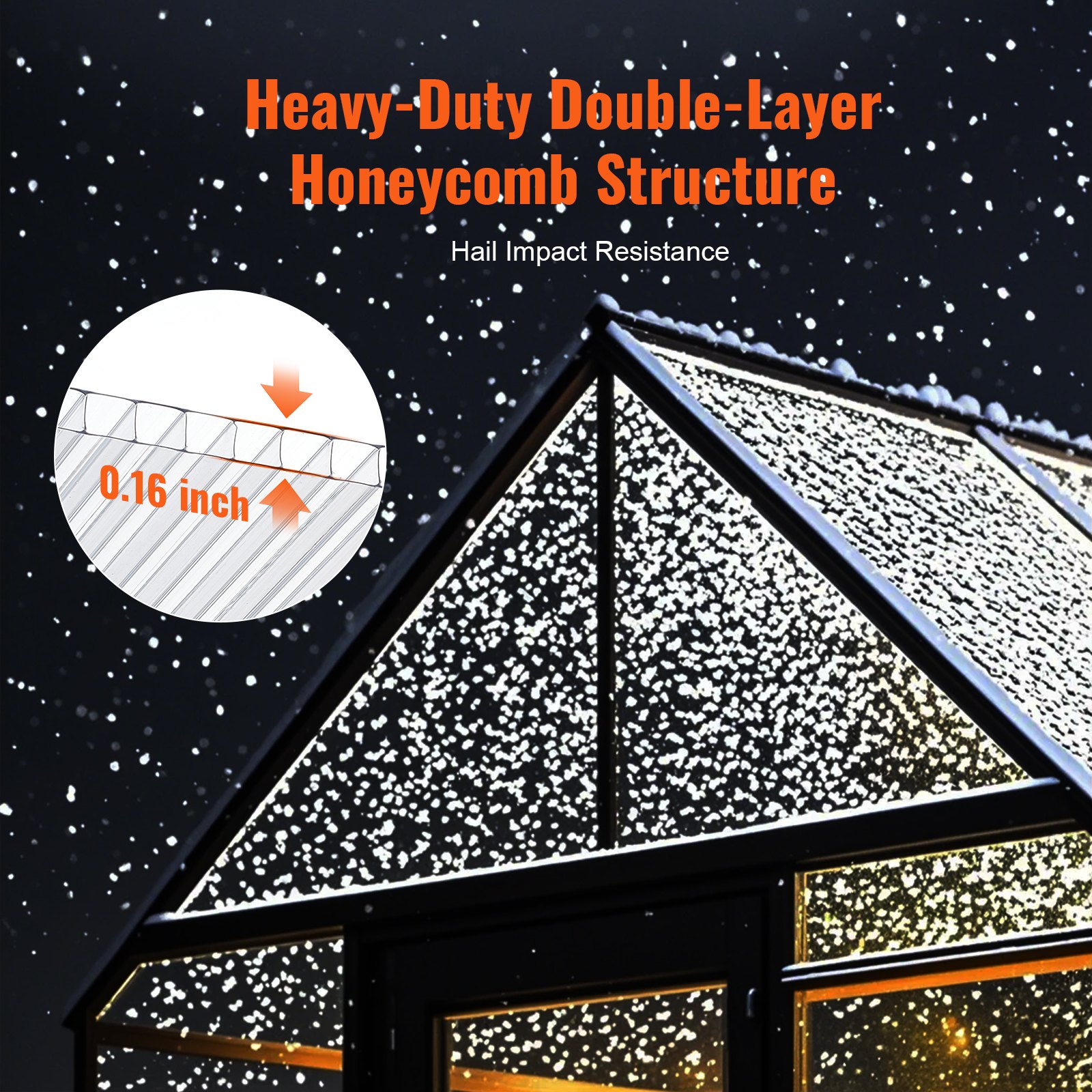 14 Pack Polycarbonate Greenhouse Panels, 2' X 4' X 0.16'' Roof Panels Sheets, Waterproof UV Protected Corrugated… - 4