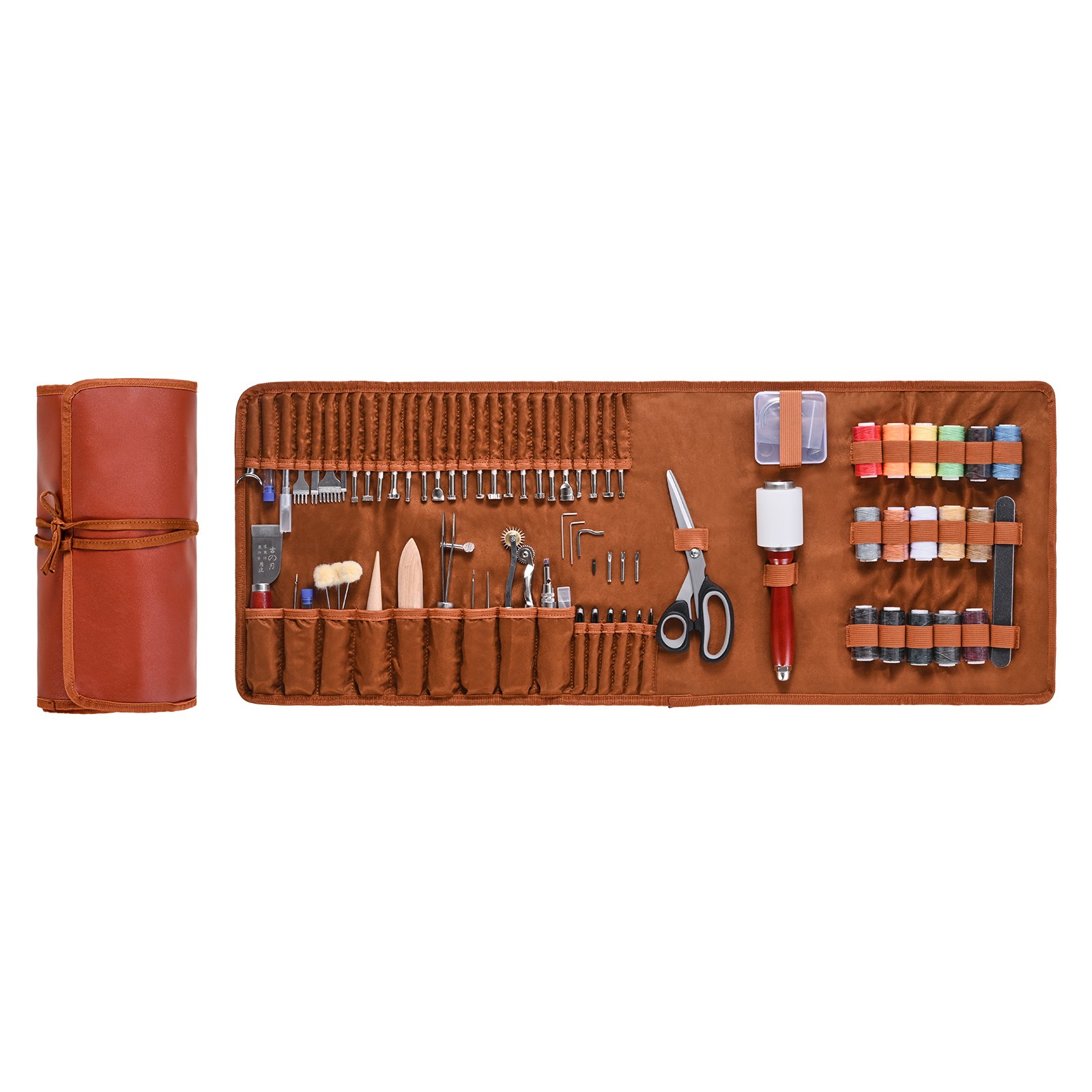 Leather Working Tools Kit, 92 PCS Leather Craft Tools Portable