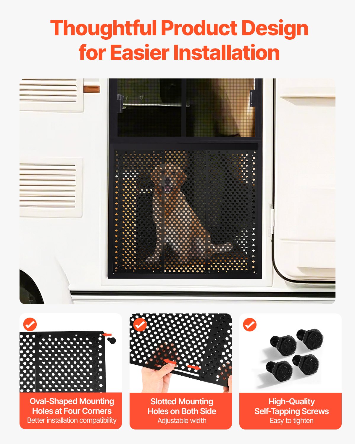 RV Screen Door Protector, Adjusts From 22 To 31.5 Inch, Adjustable Door Grille, Easy To Install, Reinforced… - 5