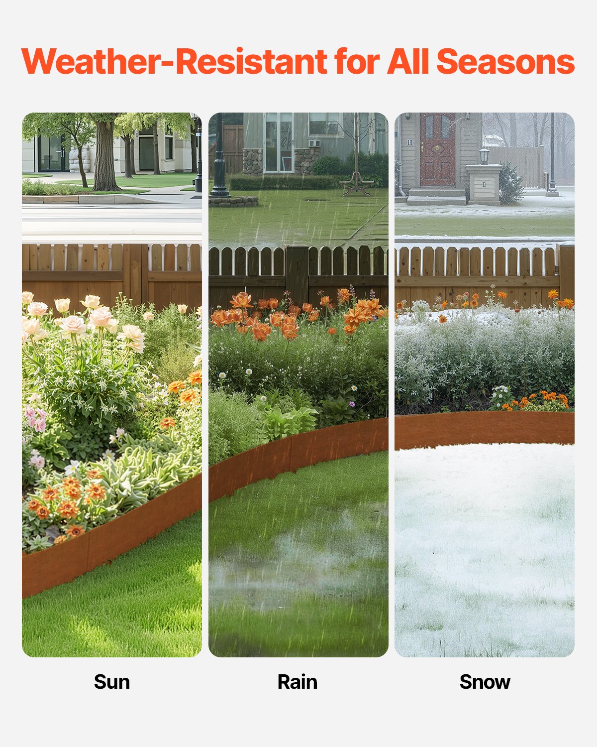 Steel Landscape Edging, 10 Packs 40 X 4.5 In Weather-Resistant & Pre-Rust Metal Landscape Edging… image 3