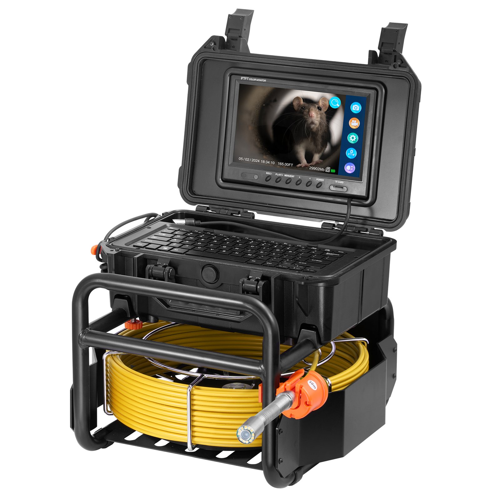 Sewer Camera, 230 Ft/70m, Self-Leveling Drain Camera With 512Hz Transmitter...