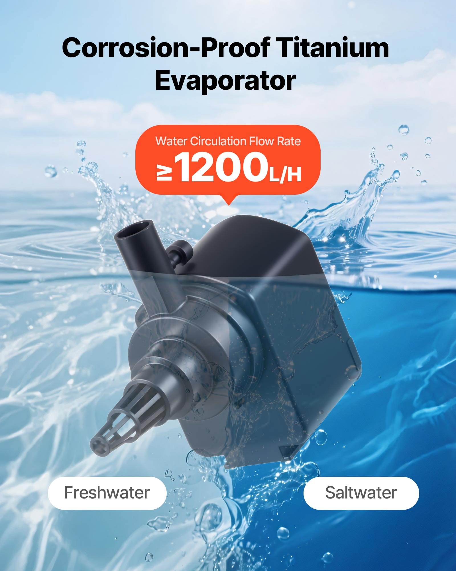 Aquarium Chiller 52 Gallon, 1/10 HP Water Chiller For Hydroponics, Fast Cooling For Fish Tank,Axolotl,Coral Reef,Quiet Refrigeration Compressor, Titanium Evaporator,Complete Fittings image 3