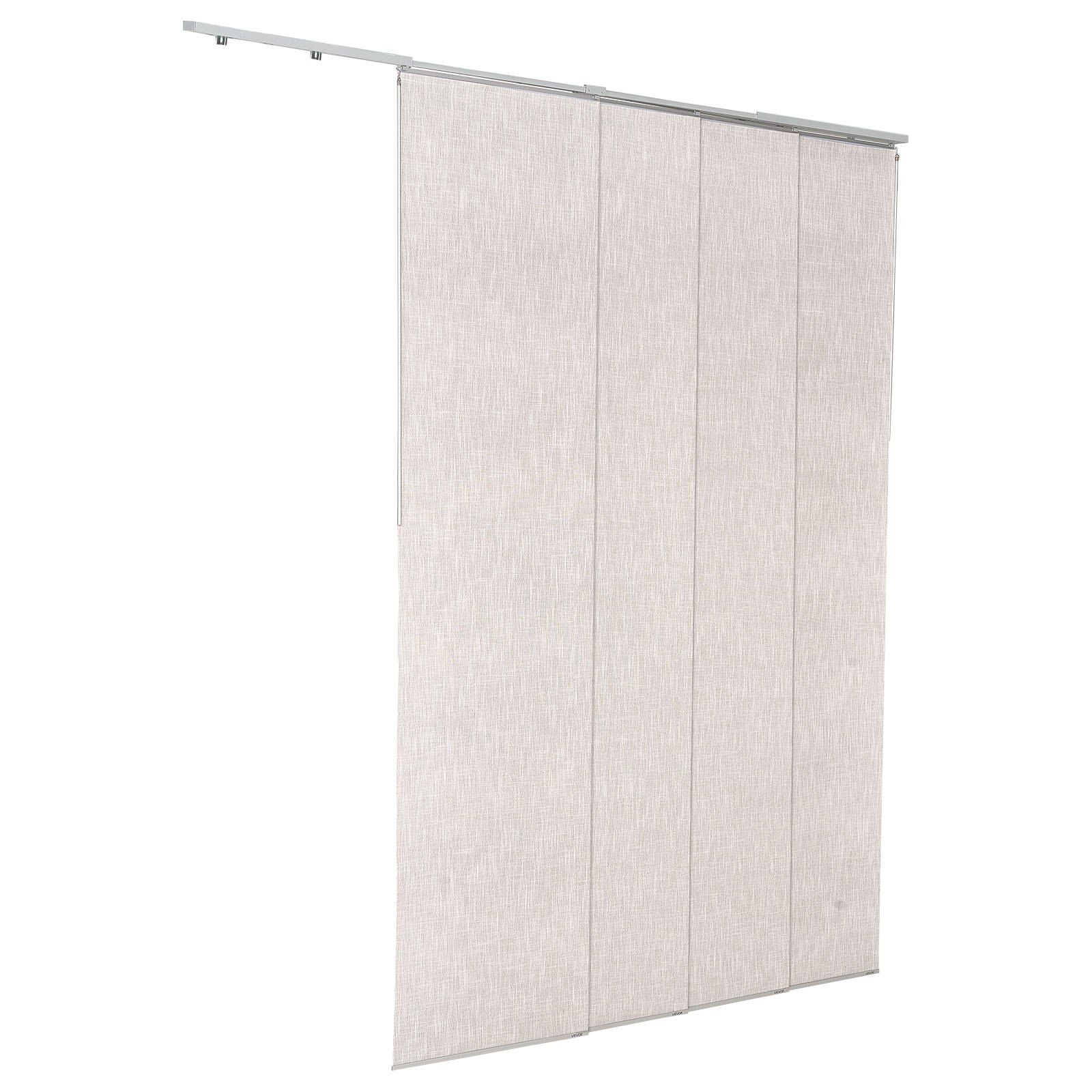 Panel Track Blinds, Extendable Track From 45.8 In To 86 In W, Trimmable Panel Curtains Up To 96 In H, Vertical Blackout Panel Blinds For Sliding Doors, Patio Doors, Room Divider, Light Gray