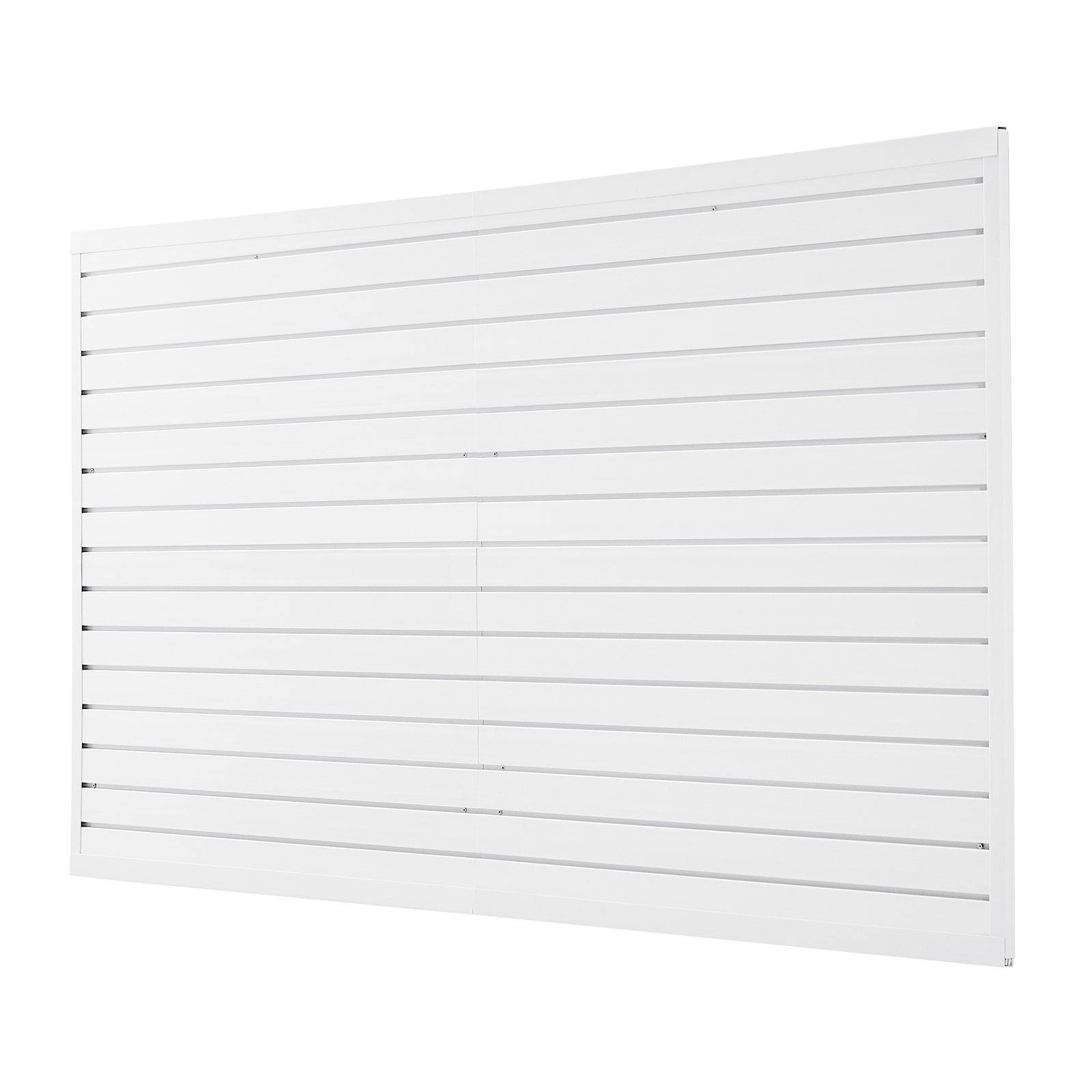 Slat Wall Paneling, 8 X 4 Ft, PVC Garage Slatwall With Accessories, White Slat Wall Easy-to-Install Adjustable Slatwall Panel With Coupling Structure & DIY Cutting, Fits For Storage & Display - Image 1