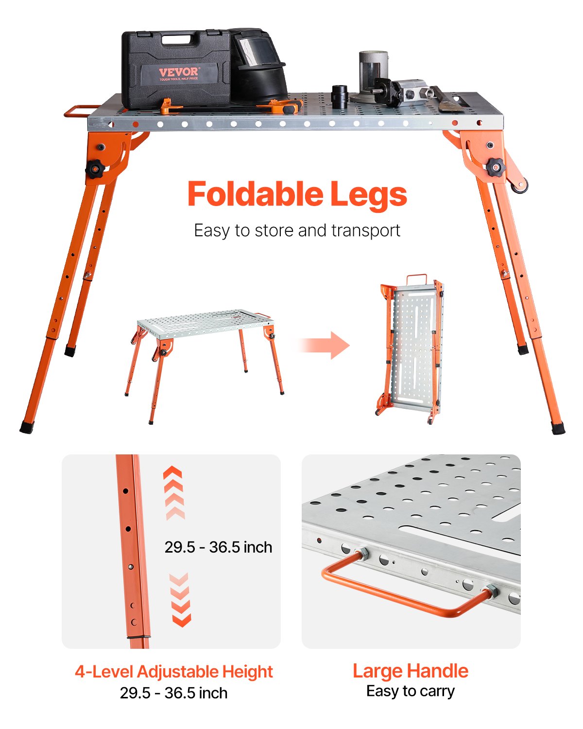 Foldable Welding Table 44" X 21" β photo 4