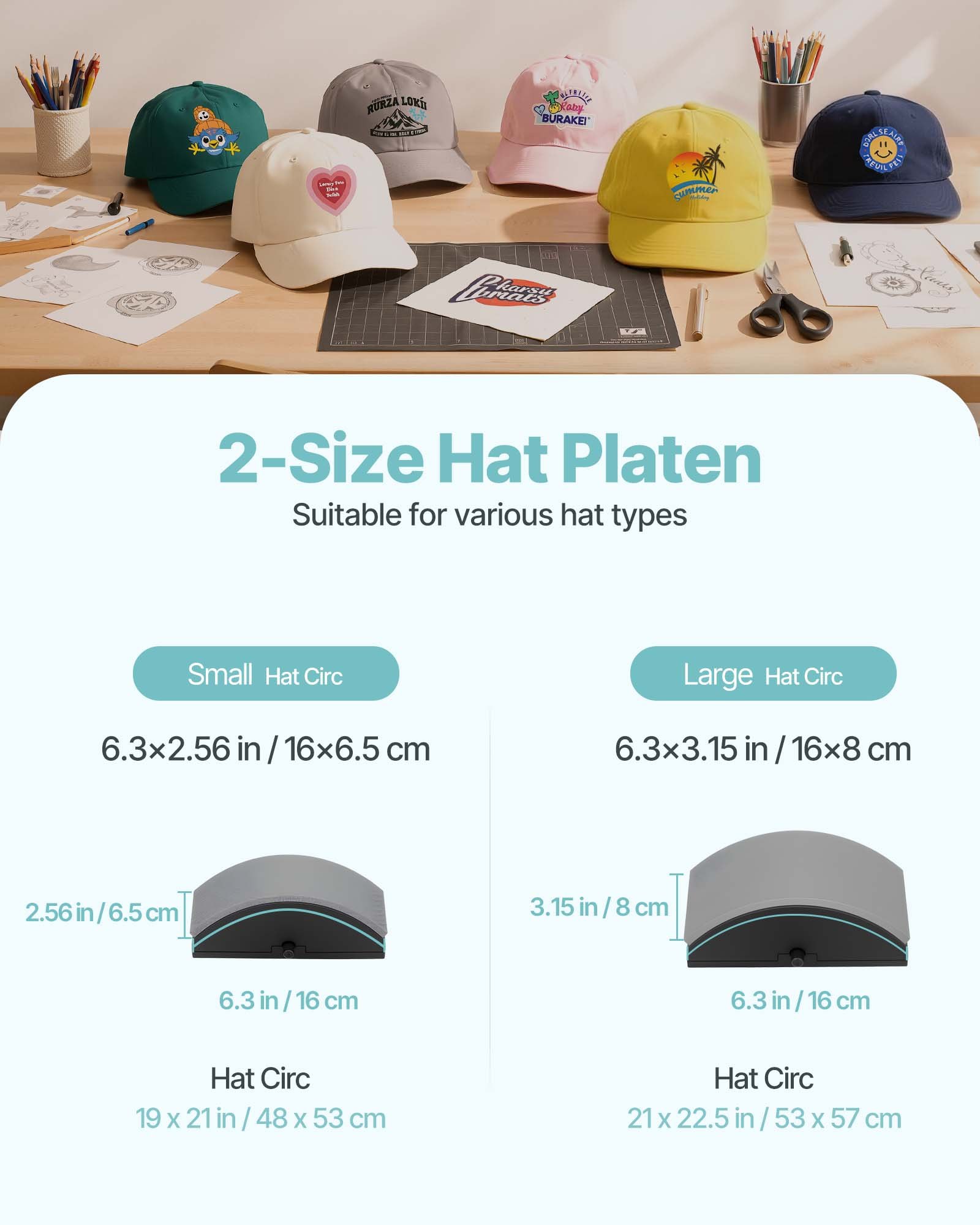 Hat Heat Press Machine, With 2pcs Interchangeable Platens, Precise Temperature And Time Control, Hat Press For HTV… - 4