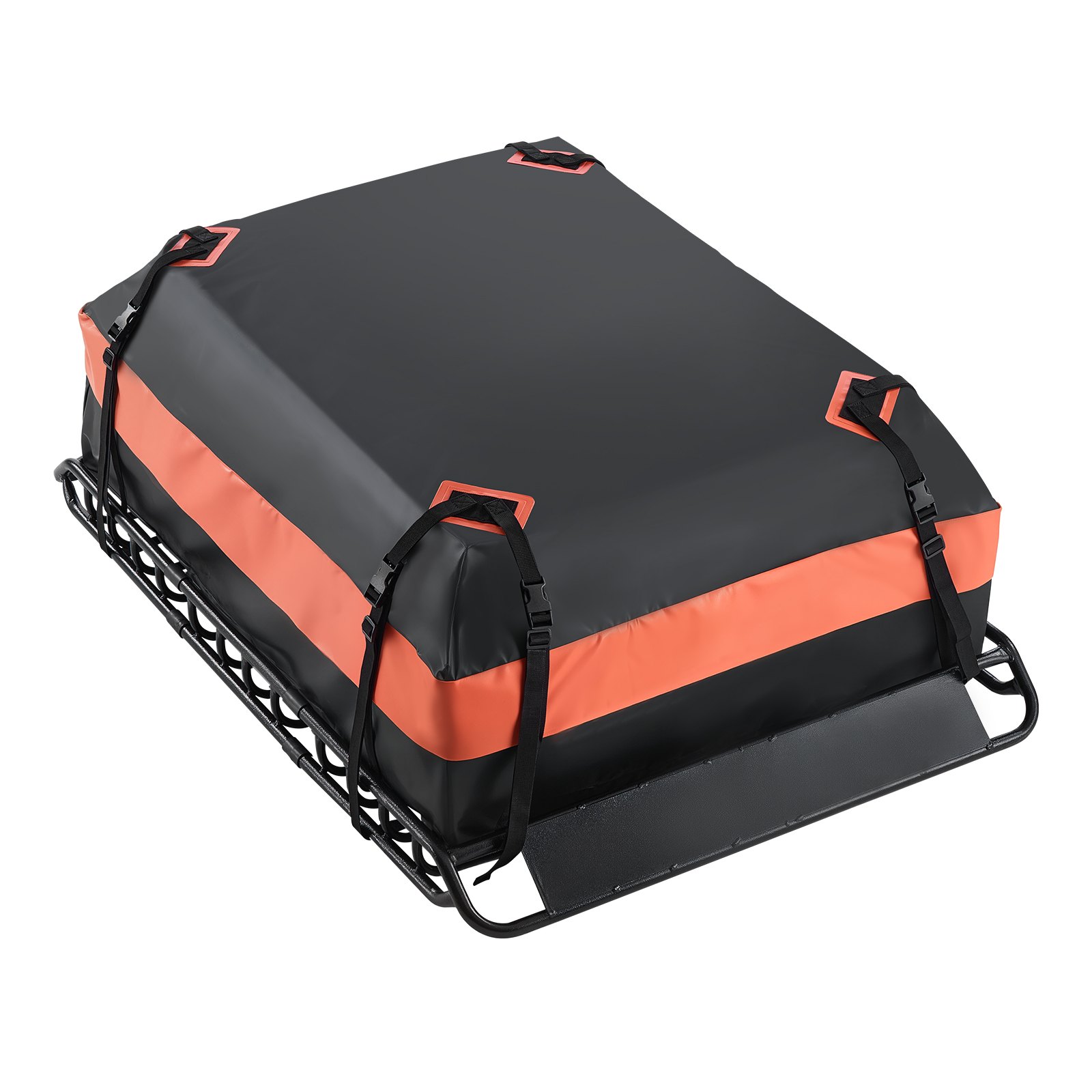 Roof Rack Basket, 51 X 36 X 4.1 In, Universal Rooftop Cargo Carrier With 1120 X 870 X 260 Mm Cargo Bag, Net, Ratchet Straps, 200 Lbs Max Load Capacity Car Top Luggage Holder, For SUV Truck Car
