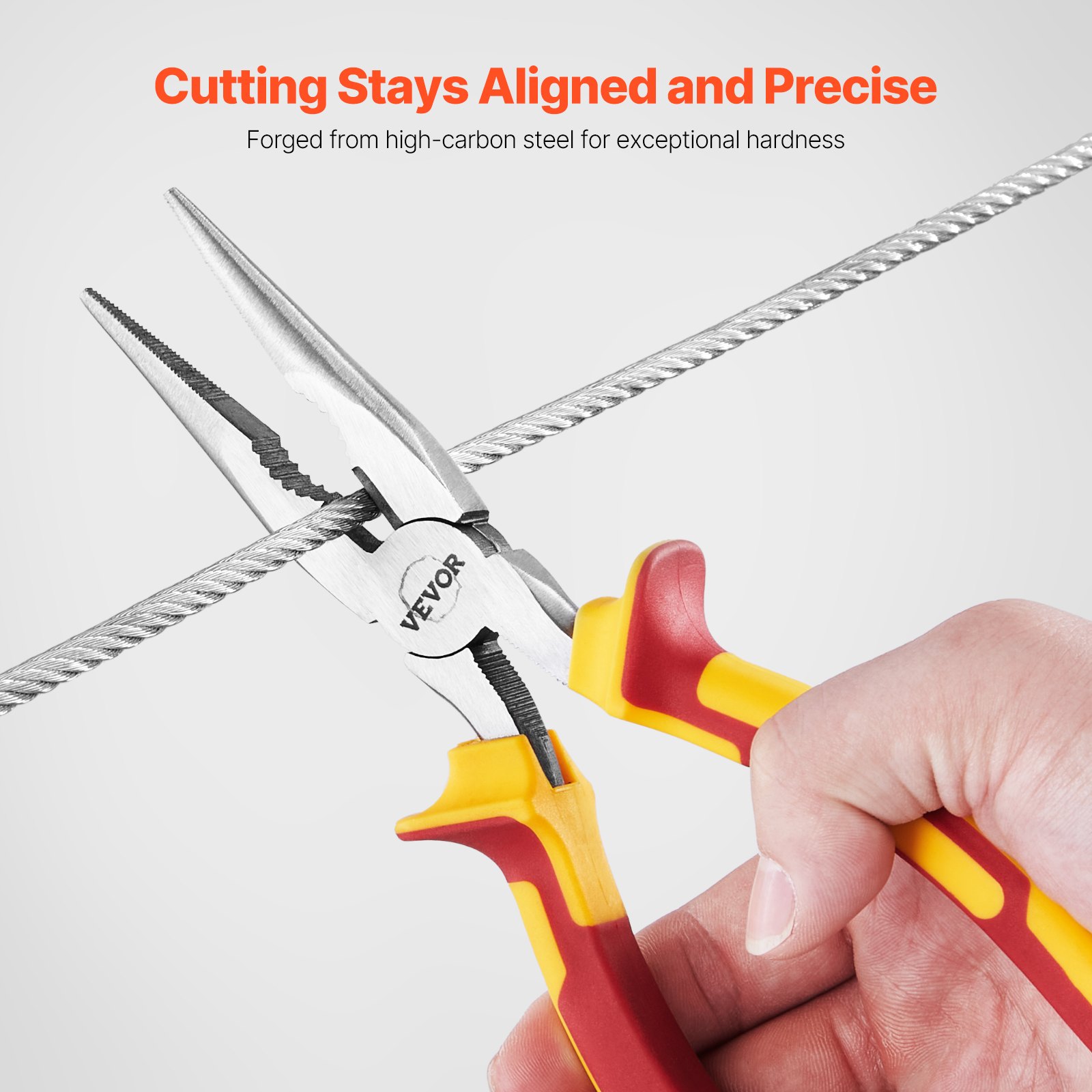 2-Piece Needle Nose Pliers, 8 In Long Needle Nose Plier And 6 In Small Needle Nose Plier, 45 Steel And TPR Handle,… - 3