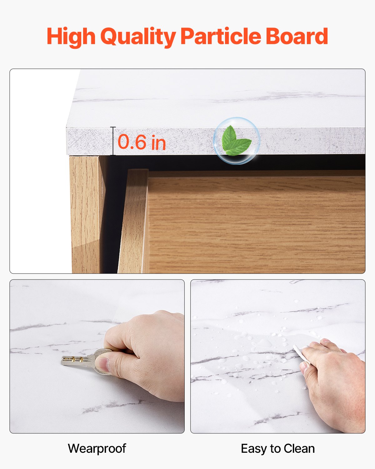 6 Fluted Drawer Dresser — Wooden Chest of Drawers with Sliding — photo 3