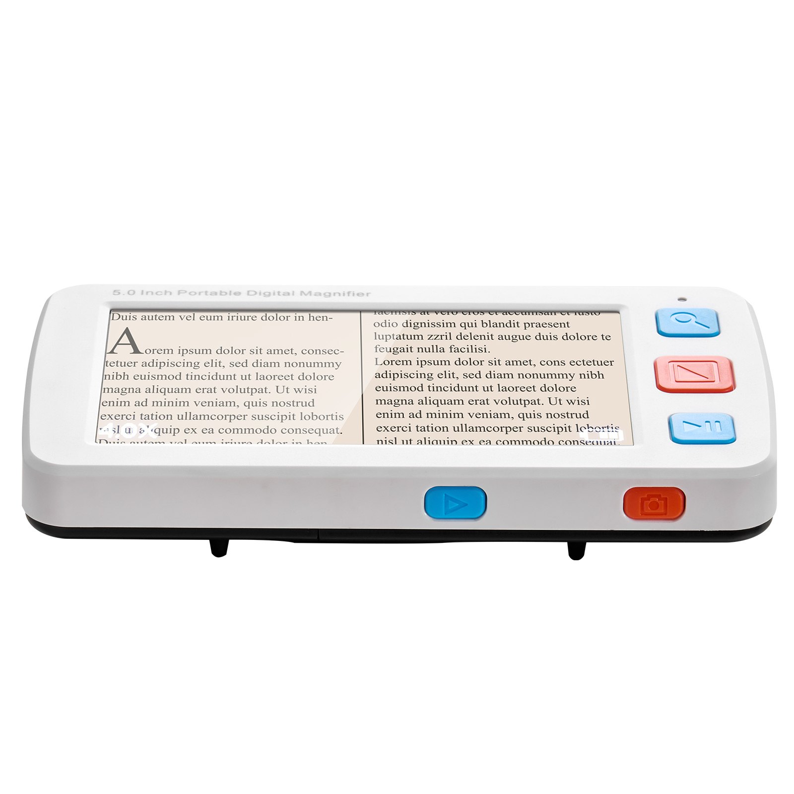 Portable Digital Magnifier, 5-inch HD Electronic Video Magnifier For Low Version, 4X - 32X Zoom Electronic Reading Aid With 17 Color Mode, AV Output, Foldable Handle & 5-Level Screen Brightness - Image 1