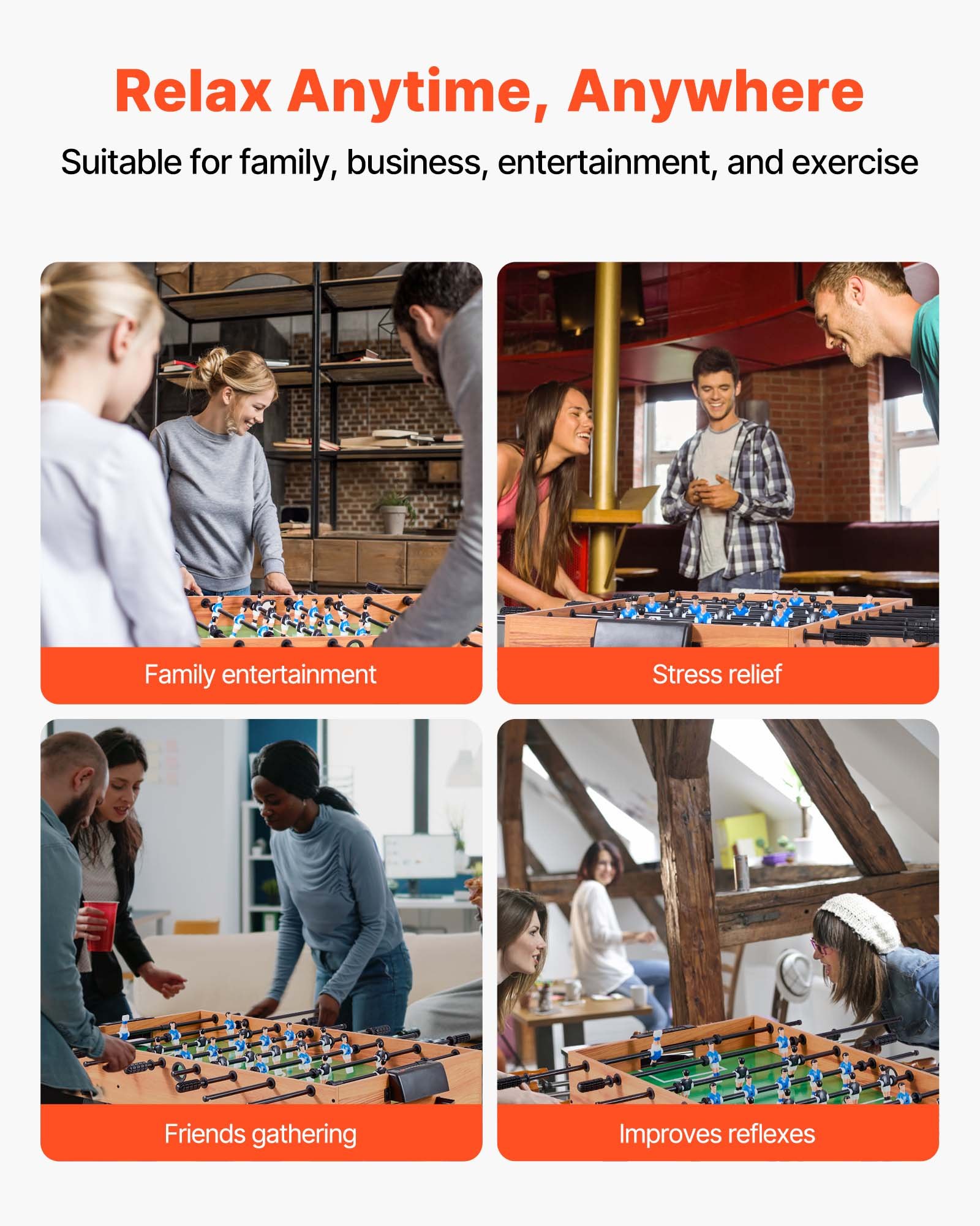 Folding Foosball Table β 42 Inch Standard Size Table β photo 2