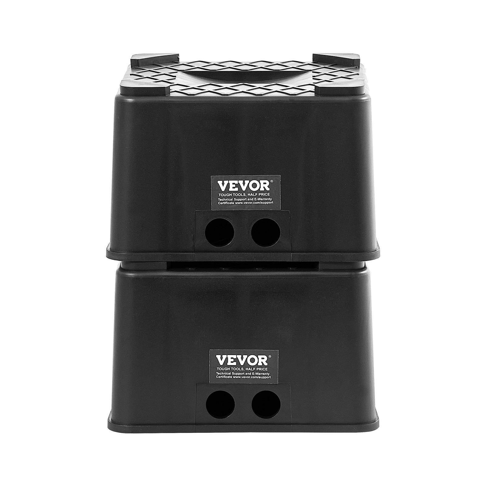 Trailer Jack Blocks, 6" High Heavy Duty RV Leveling Blocks, Each With 6000 Lbs Capacity, As RV Jack Stand, Stool, Camper Accessories, For Travel Trailers, 5th Wheels Class A/C Motorhomes, 2 Pcs - Image 1