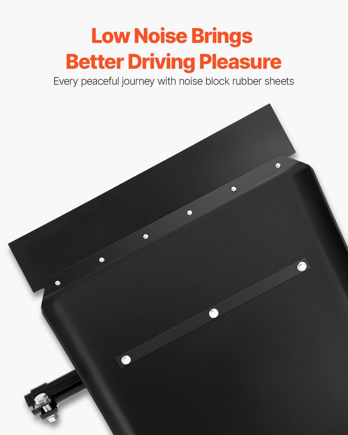 Close-up of semi truck quarter fender mounting hardware and bracket for Freightliner FLD Cascadia
