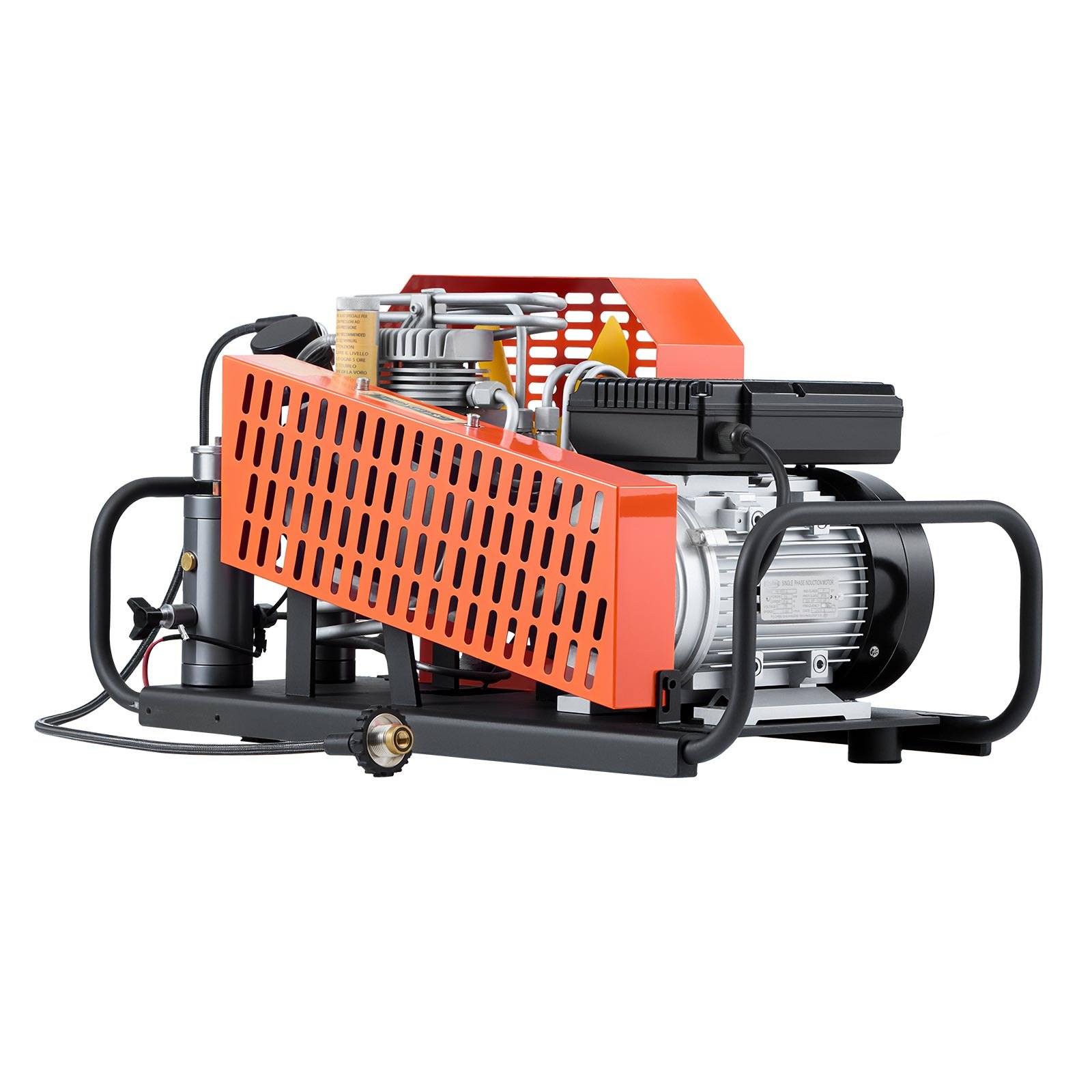 PCP Air Compressor, 4500PSI/30Mpa Diving Scuba Tank Air Compressor, 60 L/min Four-Cylinder Auto Stop PCP Rifle Compressor Pump With Fan Cooling System For Scuba Tanks, Paintball, Firefighting - Image 1