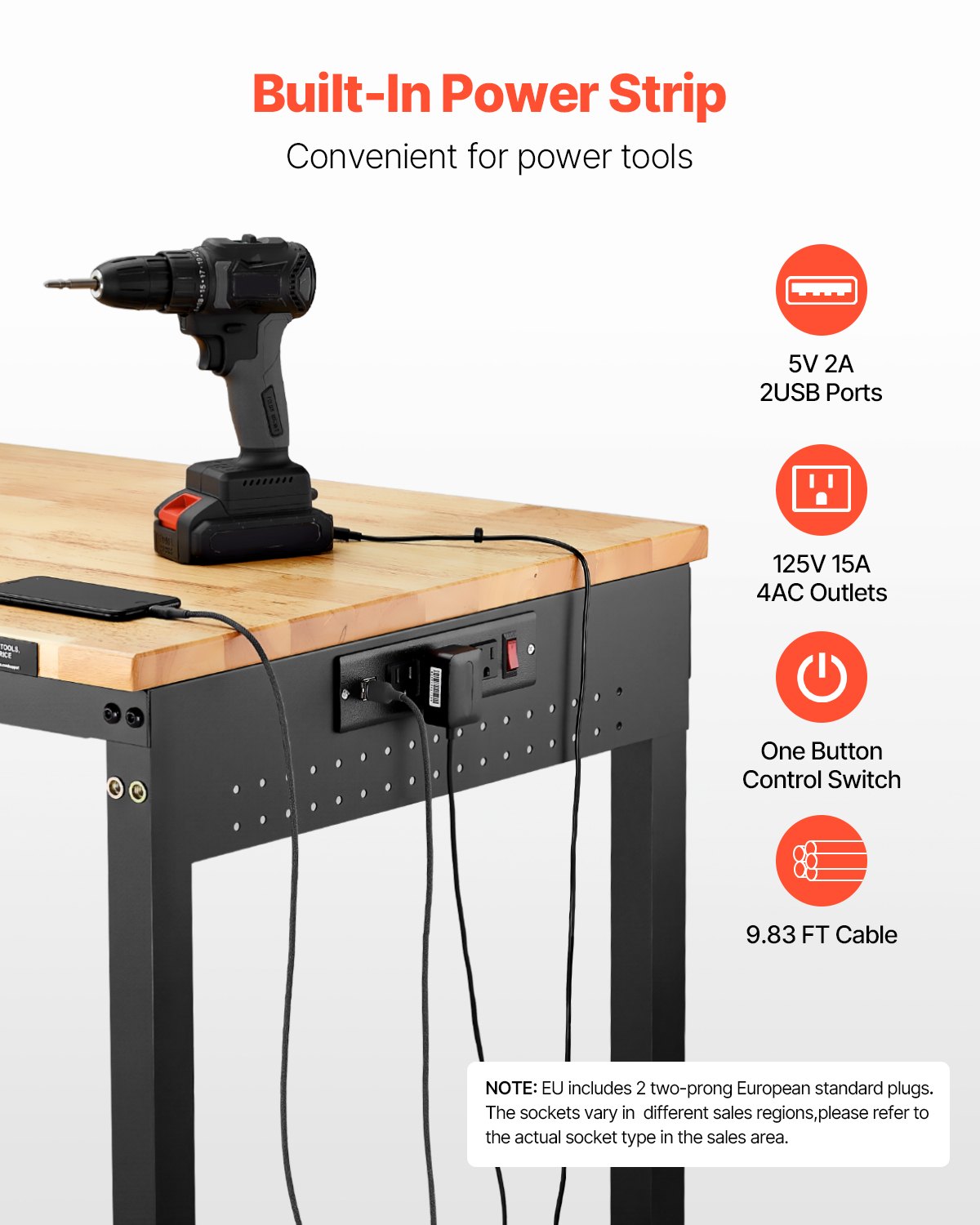 48-Inch Adjustable Workbench β 2000 Lbs Load β photo 5