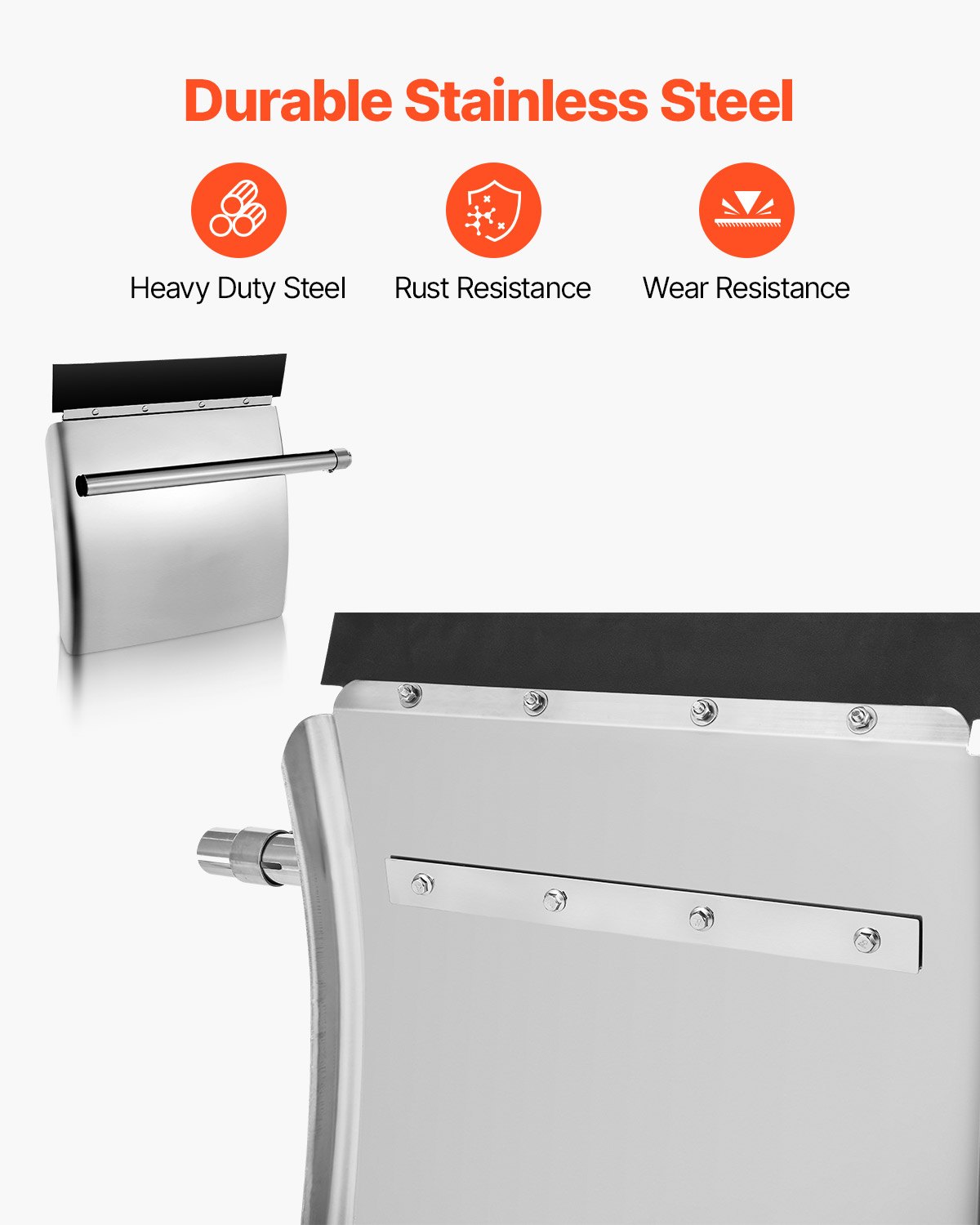 Left and right semi truck quarter fenders with tube bracket and mounting hardware included, Vevor brand