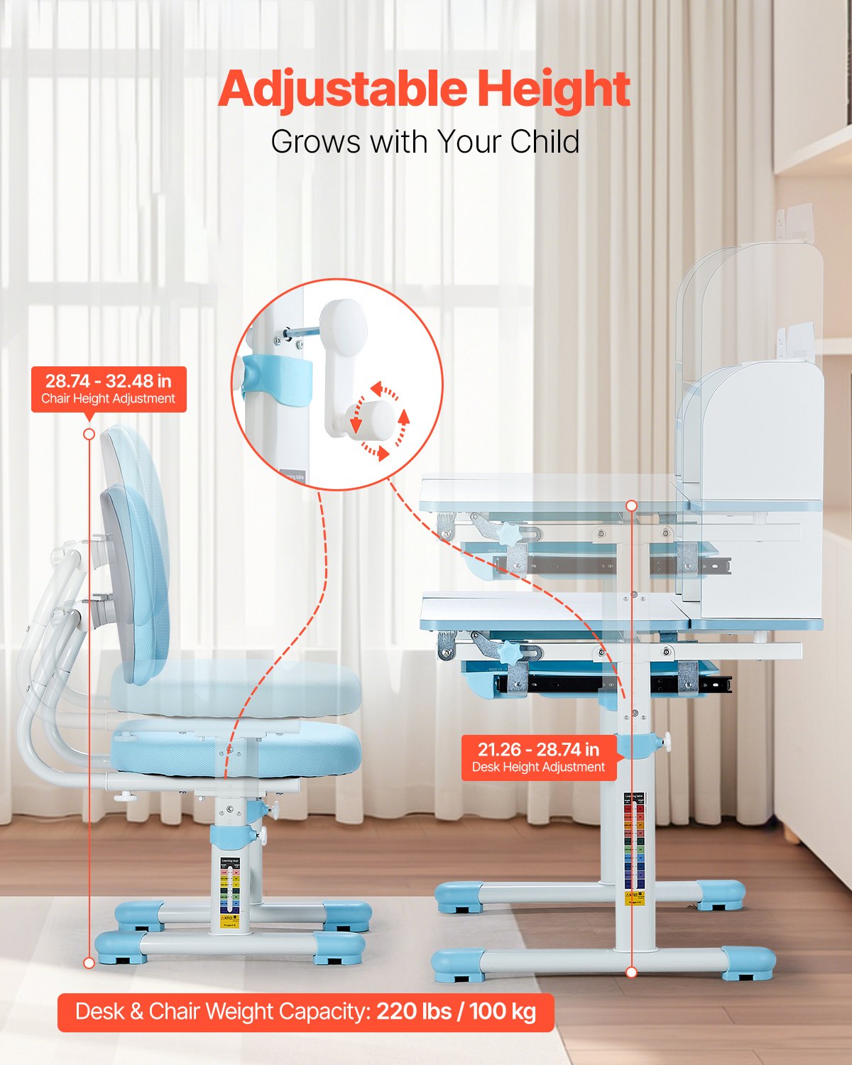 Kids Study Chair and Desk Set — Study Desk and Chair for Kids — photo 4