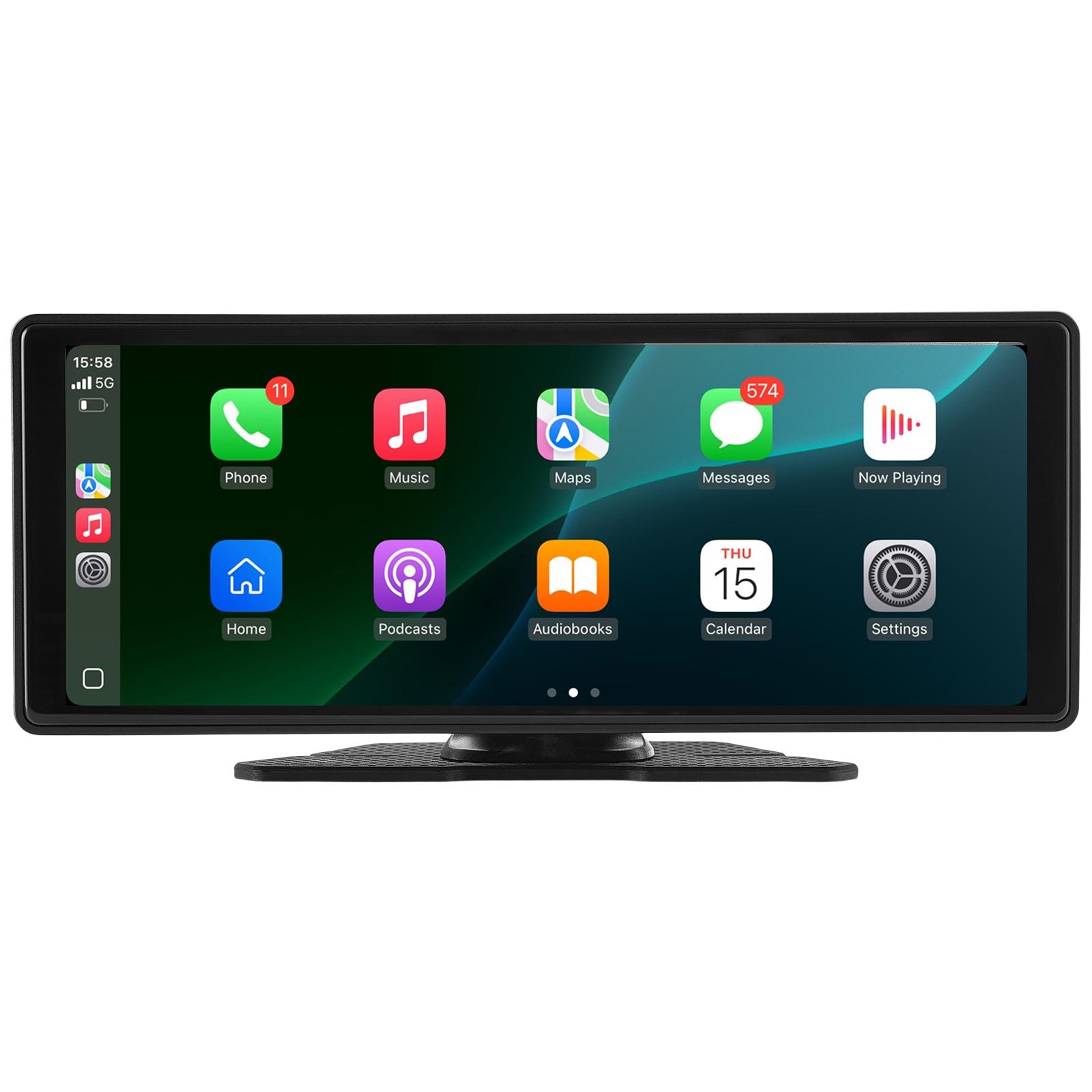 Wireless Car Stereo, 10-Inch HD Portable Radio Touch Screen With Apple CarPlay And Android Auto, CarPlay Screen With Front & Backup Cameras, Voice Control, Mirror Link, Bluetooth, GPS Navigation - Image 1