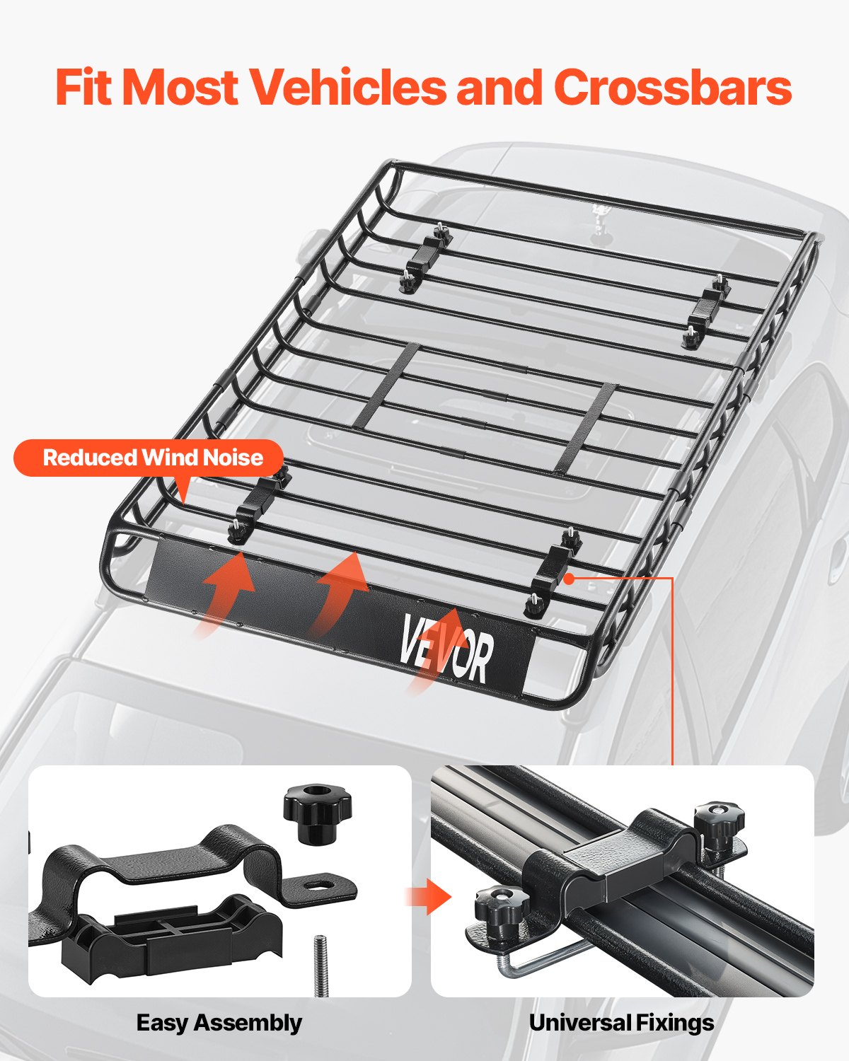 Universal roof rack basket cargo net and ratchet straps included accessories flat lay