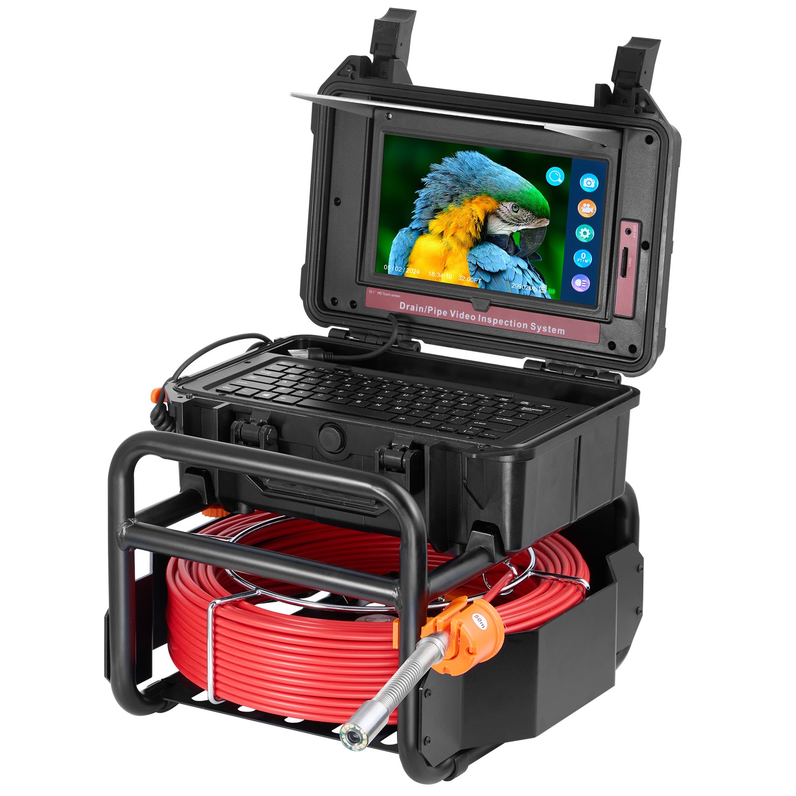 Sewer Camera, 165 Ft/50m, Self-Leveling Drain Camera With 10.1" Touchscreen...