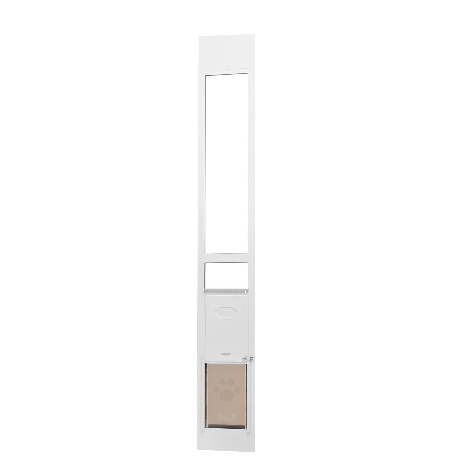Dog Door For Sliding Glass Door, 75 7/8"-80 11/16" Adjustable Height Doggy Door For Sliding Doors, Aluminum Frame… - 2