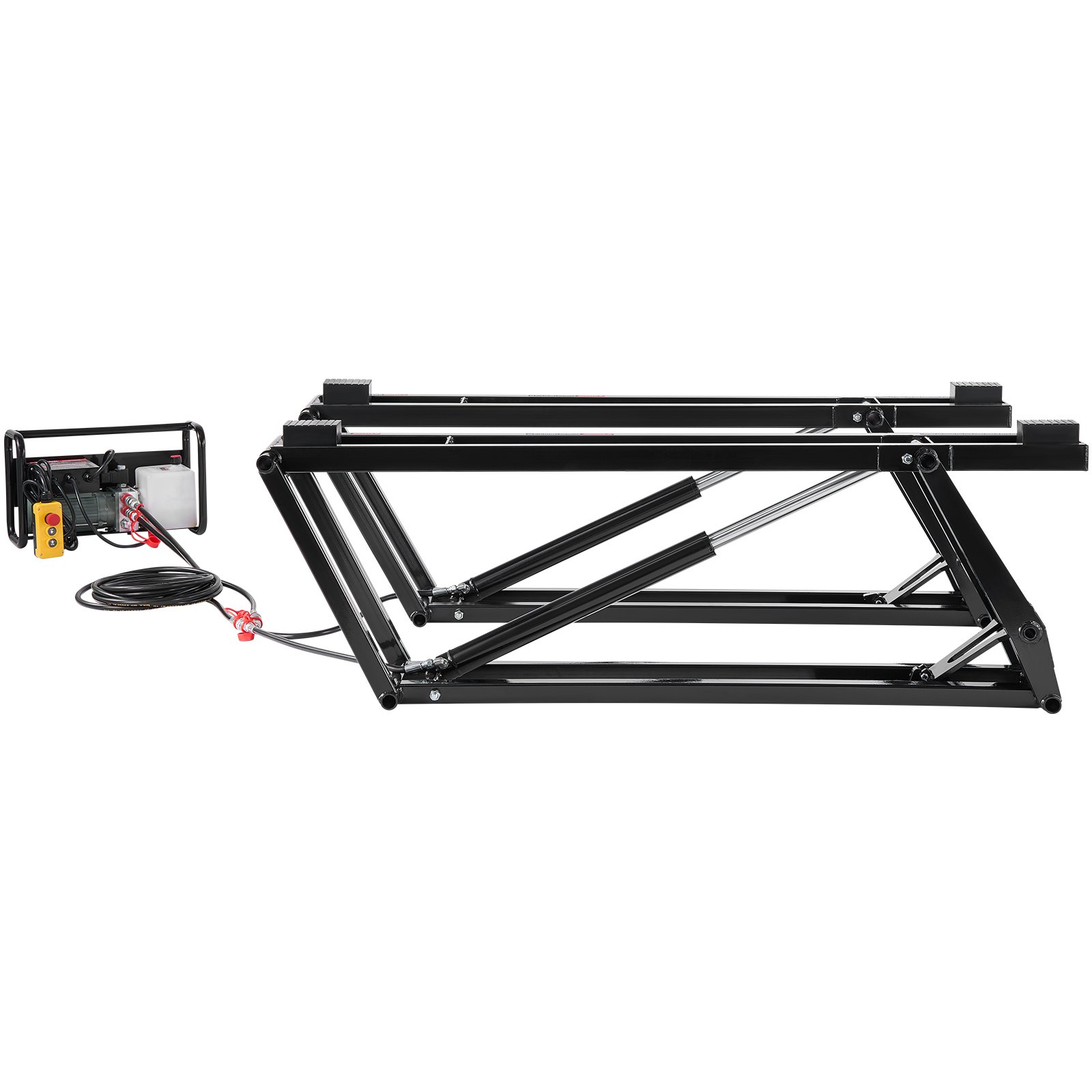 Car Lift, 7000 Lbs Capacity Car Lifts For Home Garage, 3-Level Adjustable With 29.4" Lift Height & Remote Control, Auto Lock Portable Car Lift With 4 Rubber Pads & 4 Lifting Columns - Image 1