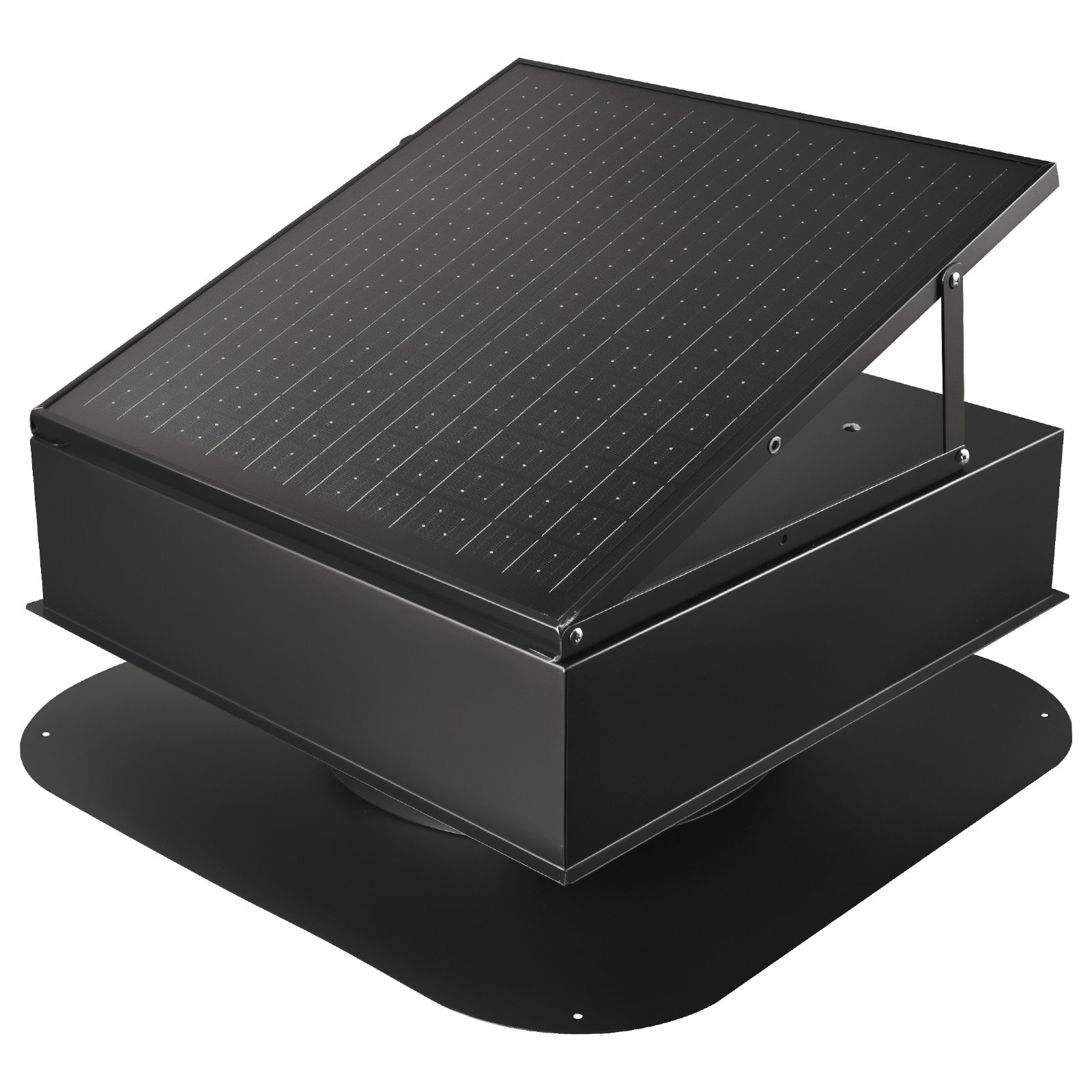 Roof Attic Exhaust Fan, 35W Smart Solar Roof Ventilation Fan Auto Temperature Control, 2400 CFM Airflow Built-in Brushless DC Motor For Cooling And Dehumidification, No Remote - Image 1