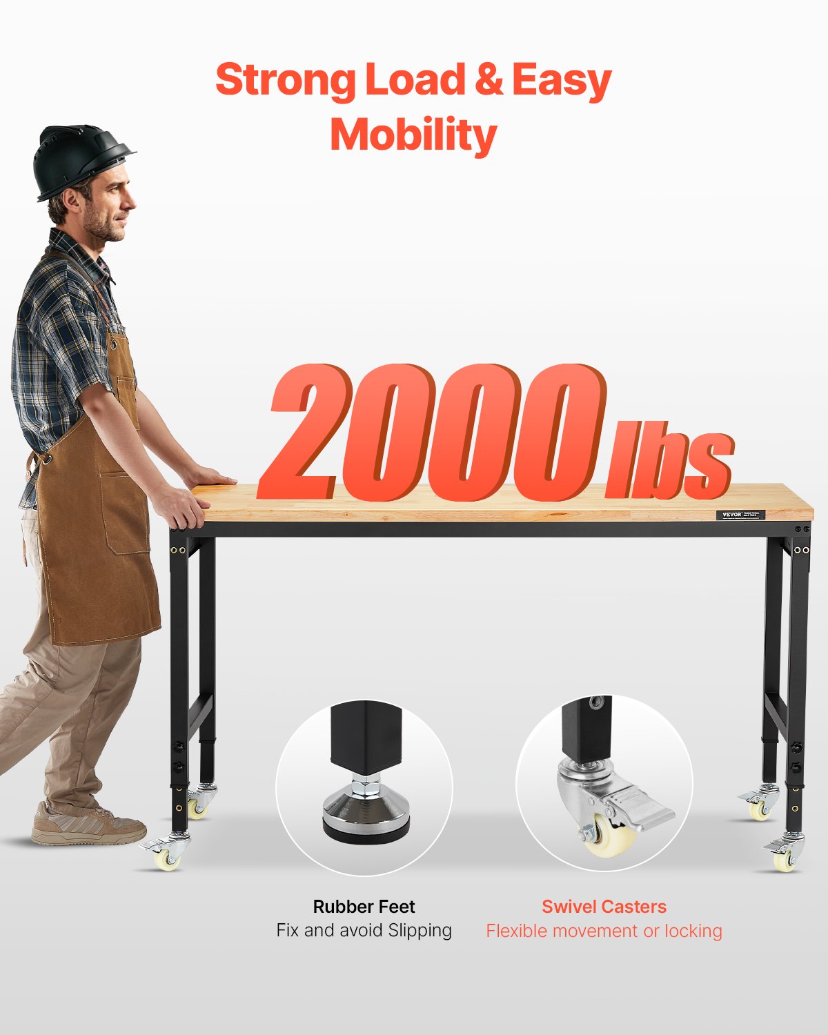 60-Inch Adjustable Workbench β 2000 Lbs Load β photo 5
