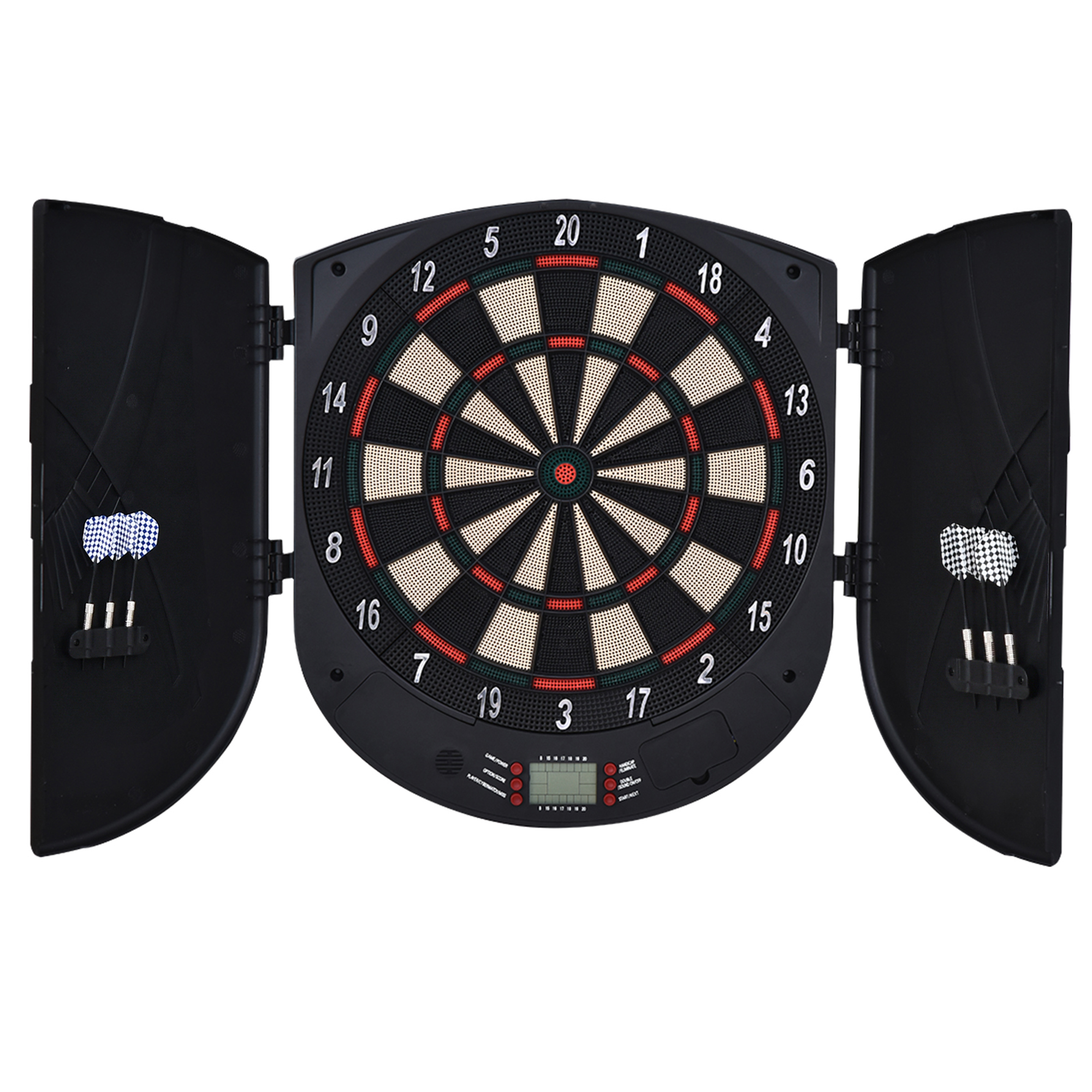 Electronic Dartboard Set 26 Games And 185 Variations With 6 Darts And Cabinet To Stroage Multi-Game Option Ready-to-Play - Image 1