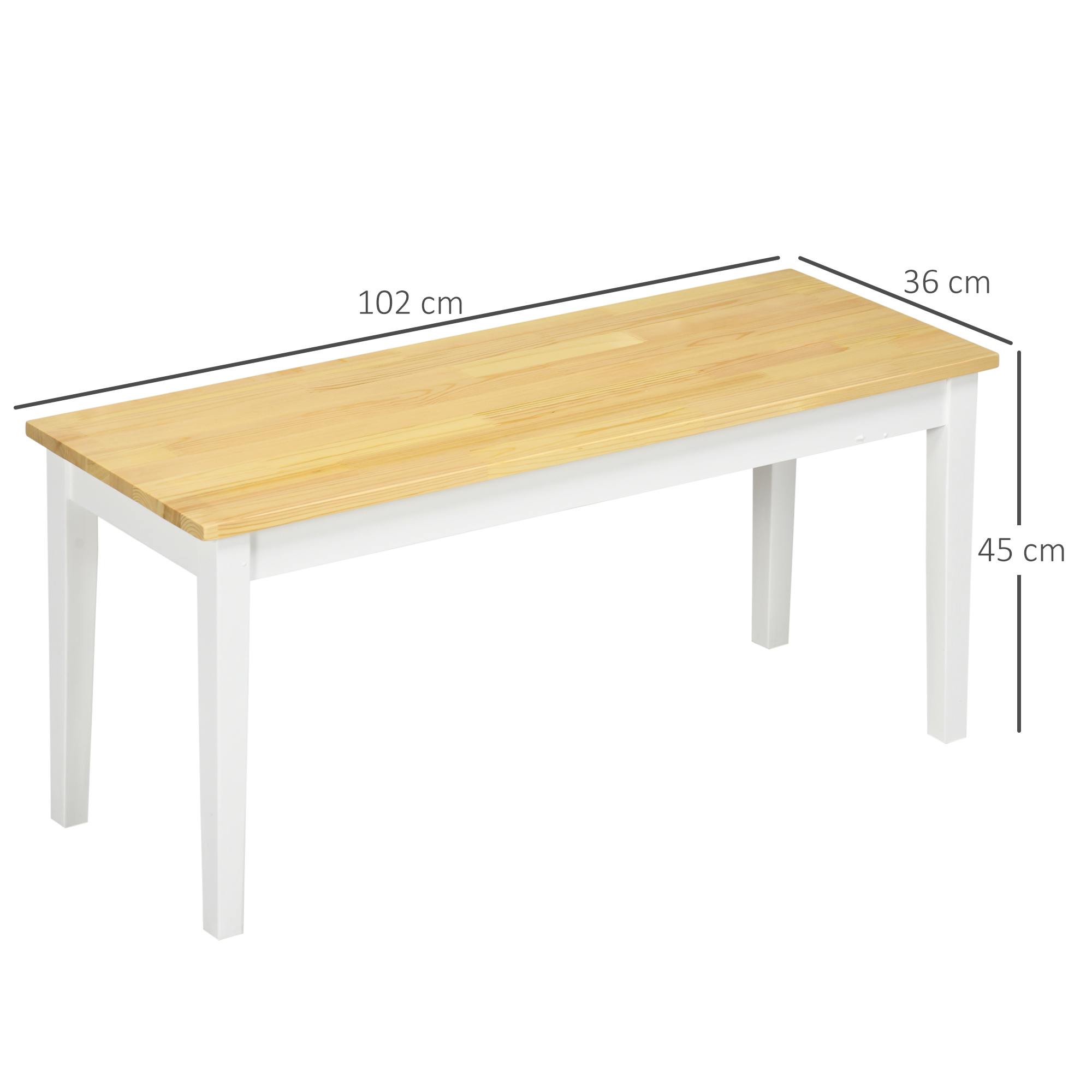 Transform Your Space with this 2-Seater Wooden Dining Bench