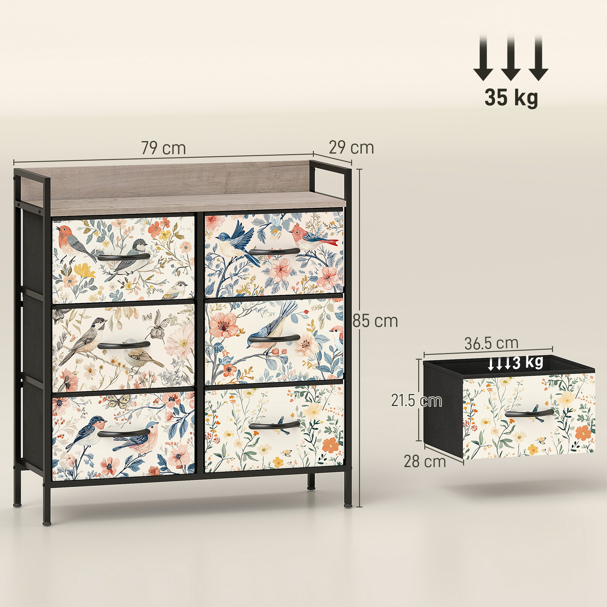 6-Drawer Chest Of Drawers - White — image 4