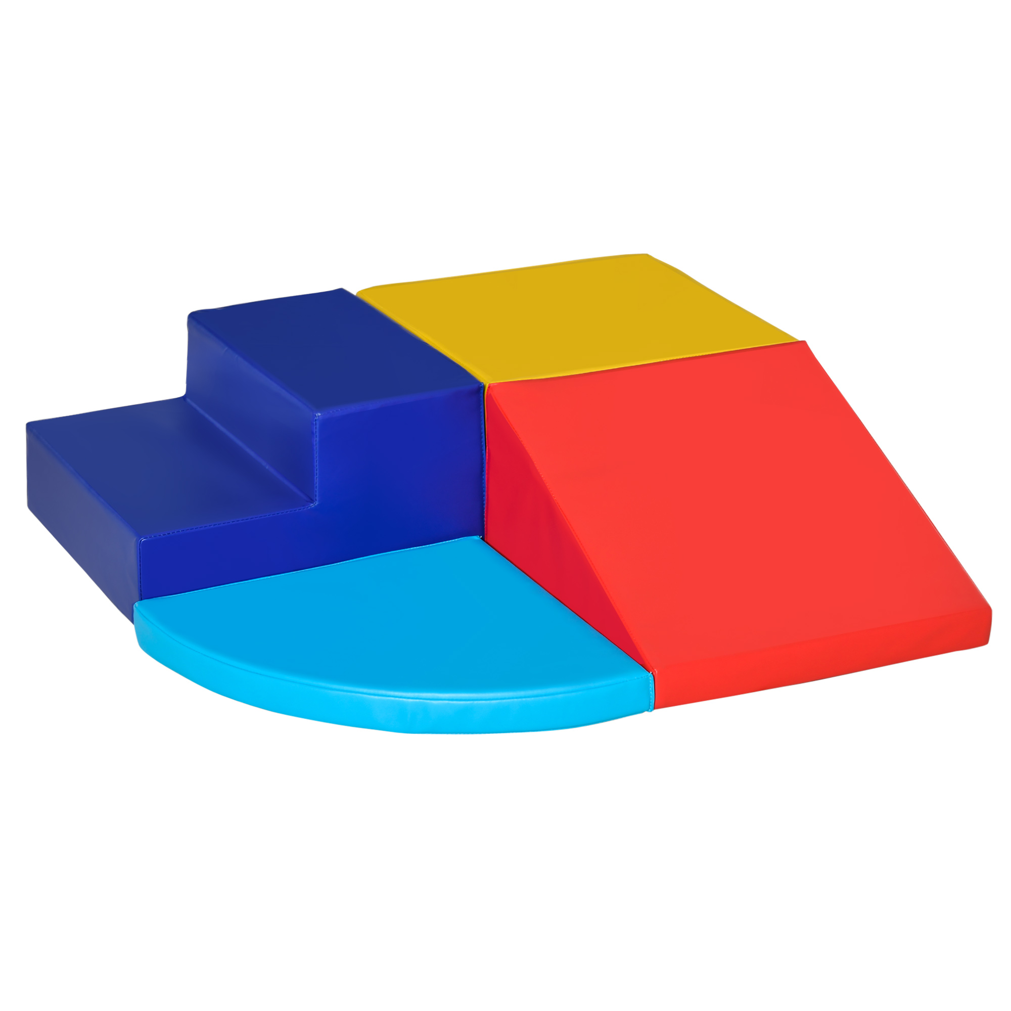 Soft Play 4-piece Climb And Crawl Foam Toddler Stairs And Ramp Colorful Children's Educational Software Activity Toys For Baby Preschooler - Image 1