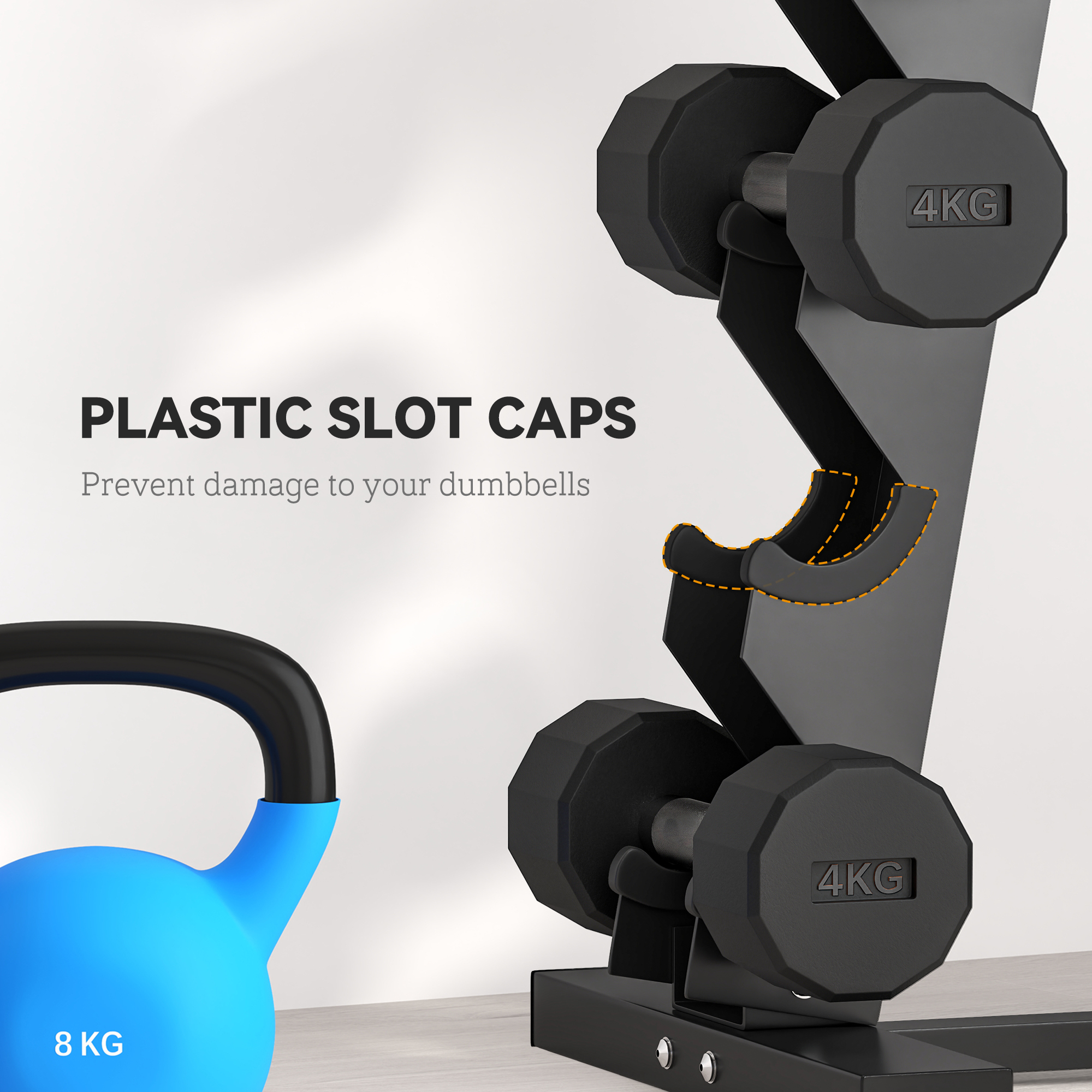 SPORTNOW support de rangement pour haltères à cinq niveaux – Image 2